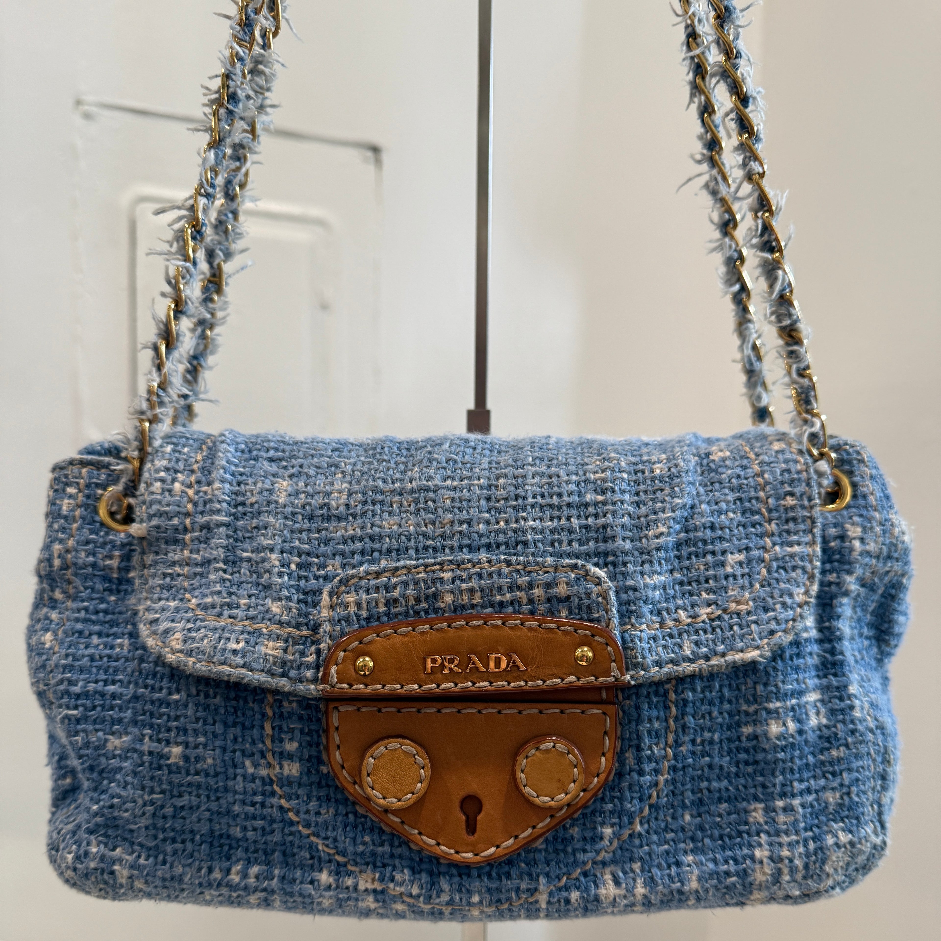 Prada Cleo Tweed Handbag