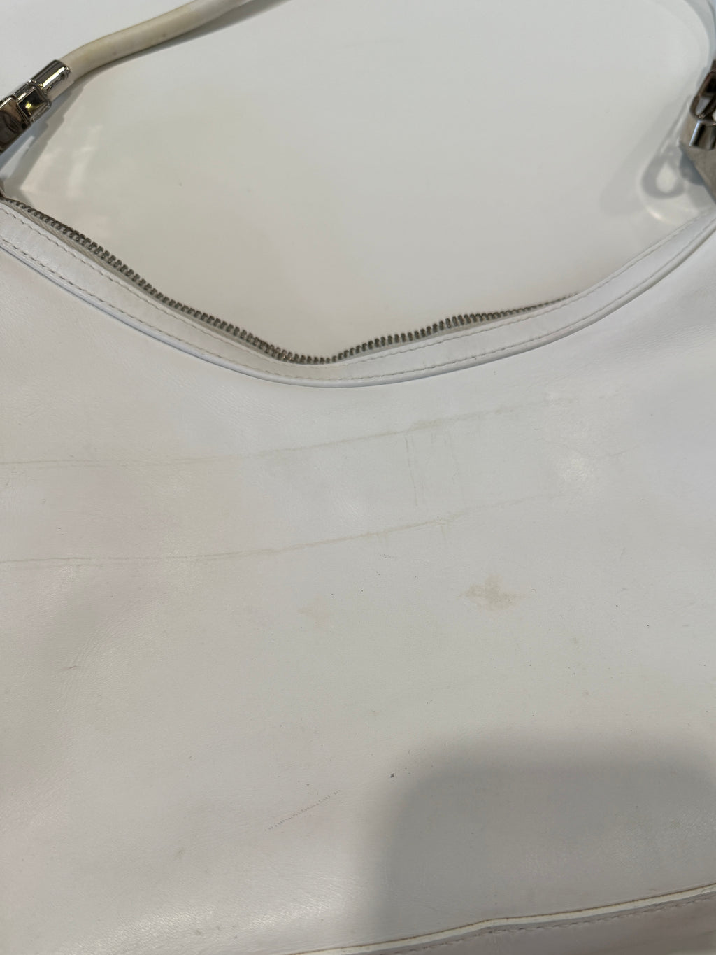 White Leather Gucci Handbag