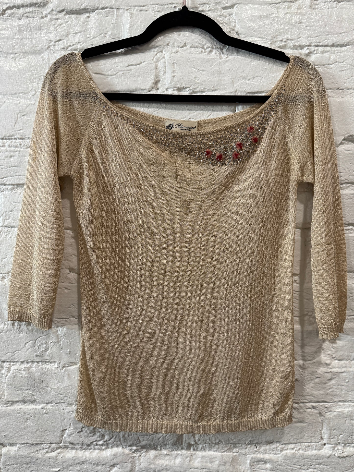 Blumarine Beaded knit top