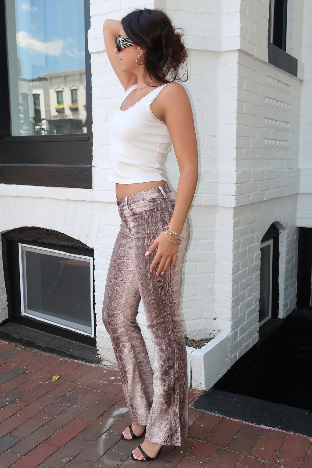 Moschino Snakeskin Print Pants