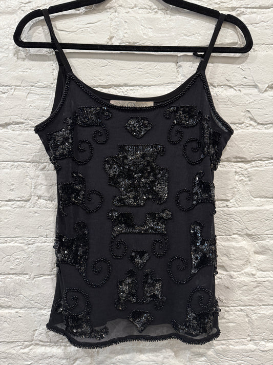 Fashion Tv black beaded top