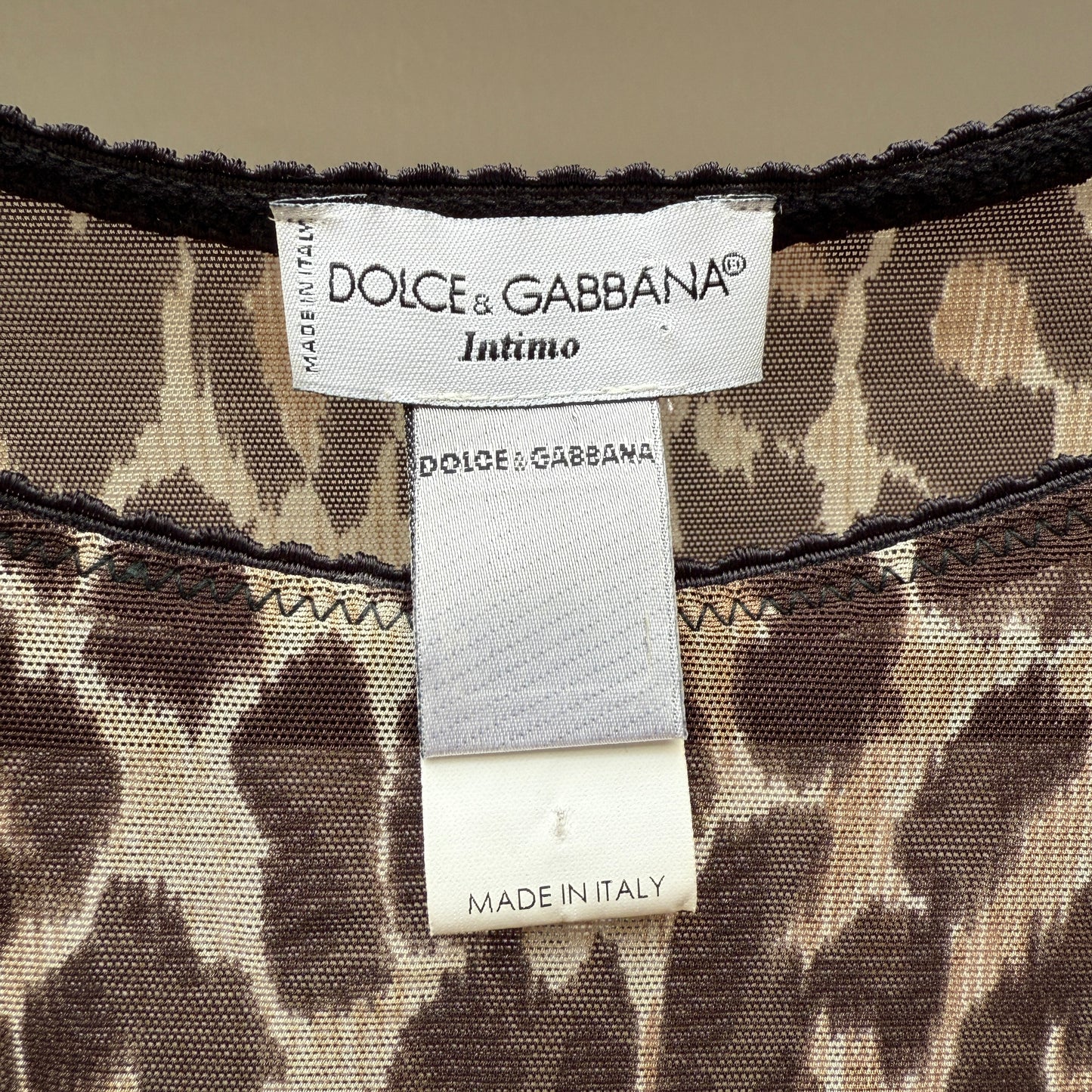 D&G Leopard Mesh Top