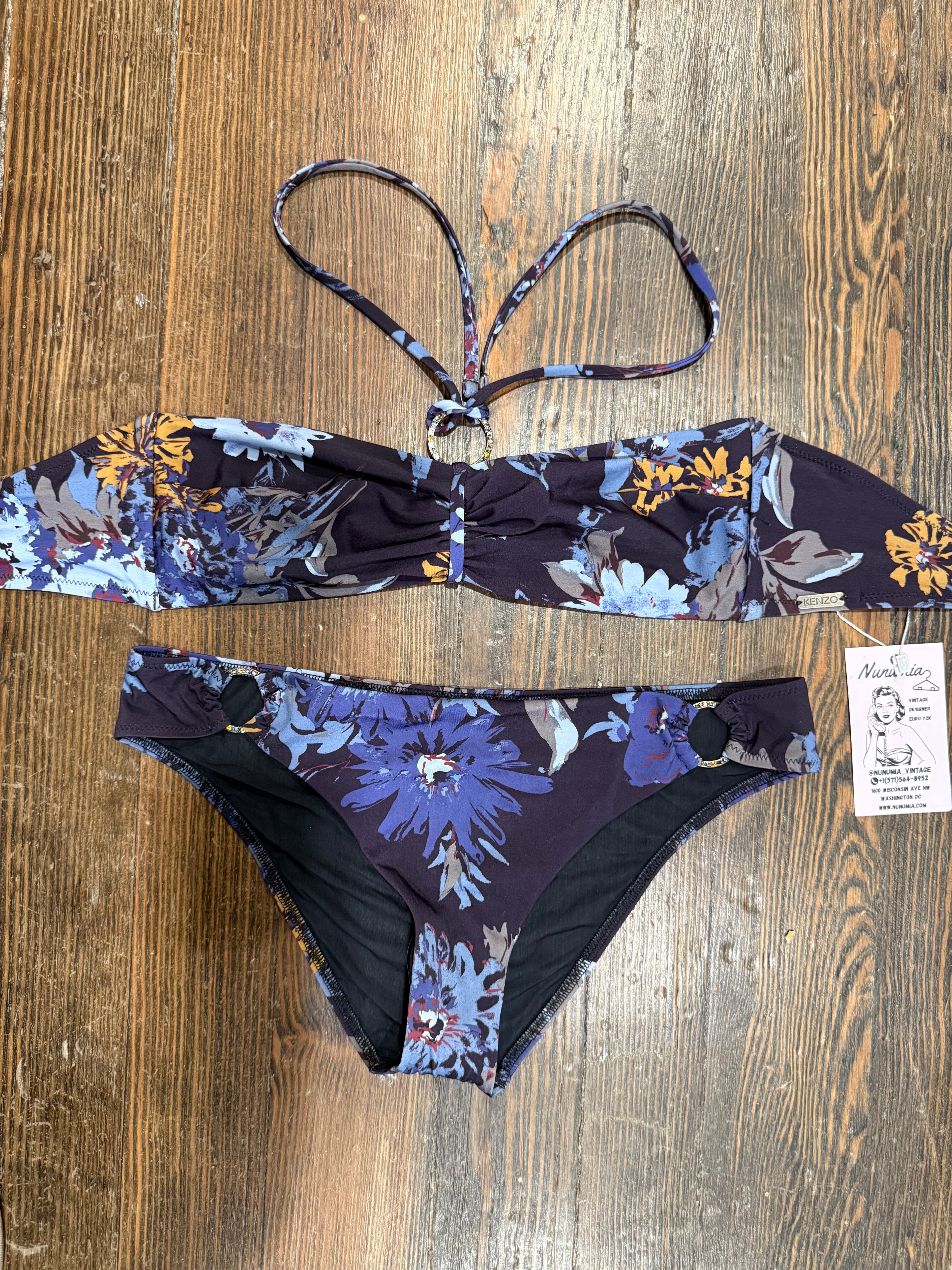 Kenzo Bandage Bikini Set (navy/black)