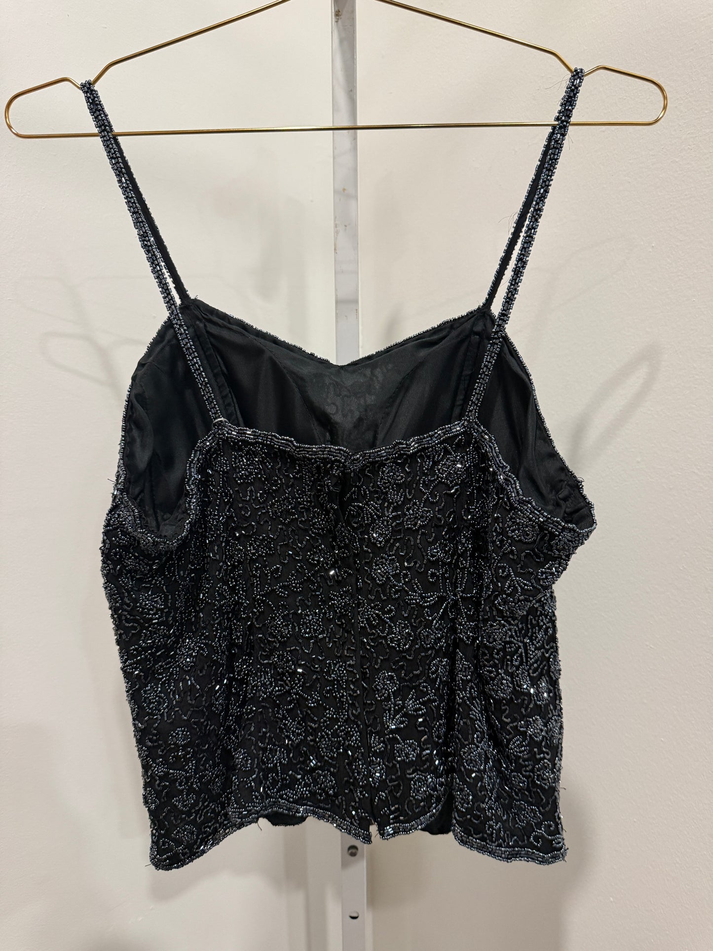 Black beaded corset top