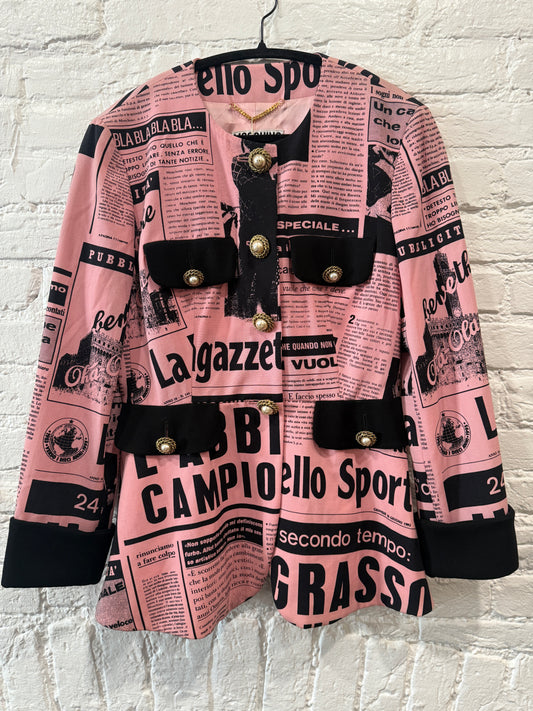 1993 Moschino 
Pink Gazzette 
Blazer