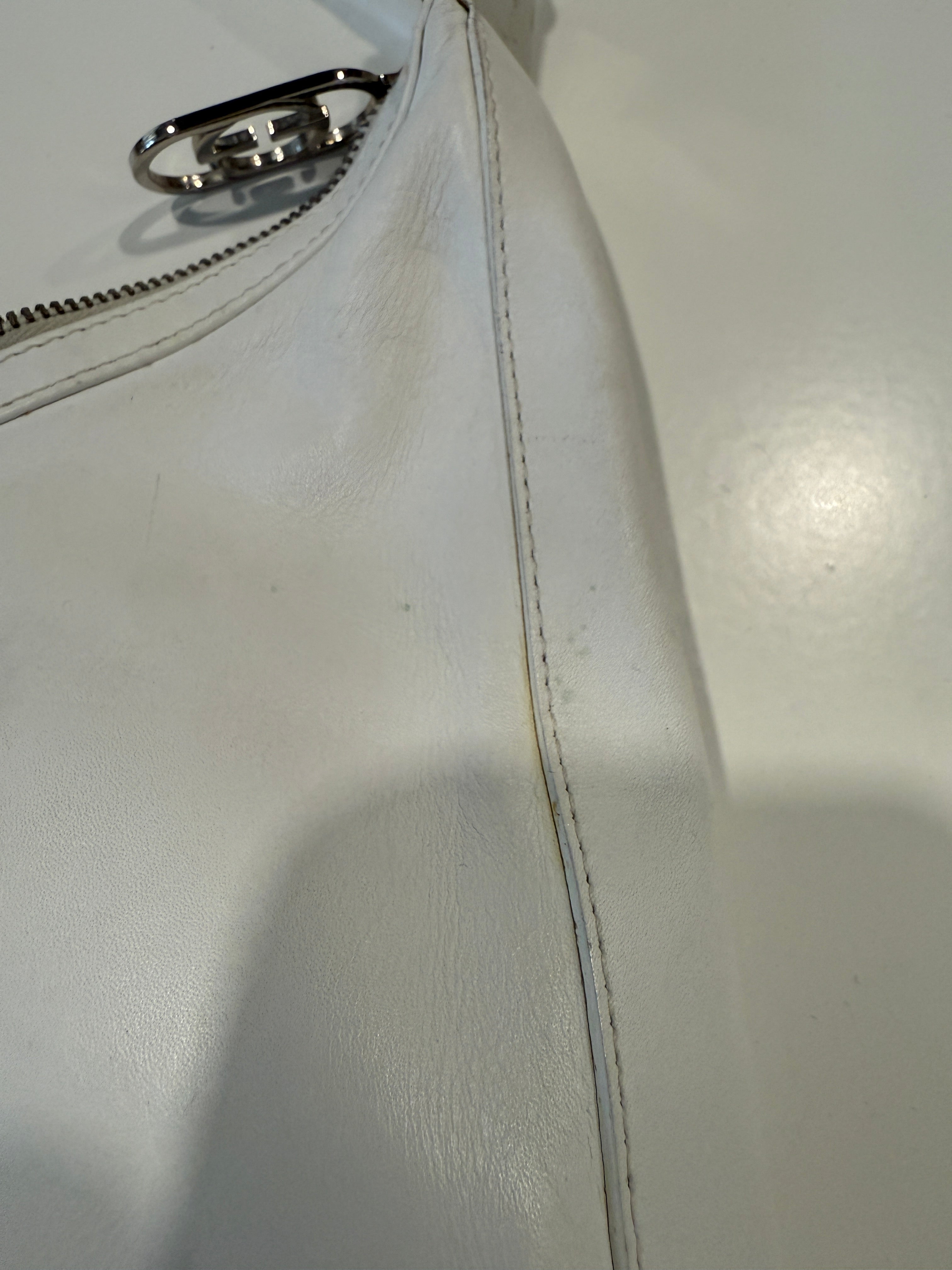 White Leather Gucci Handbag