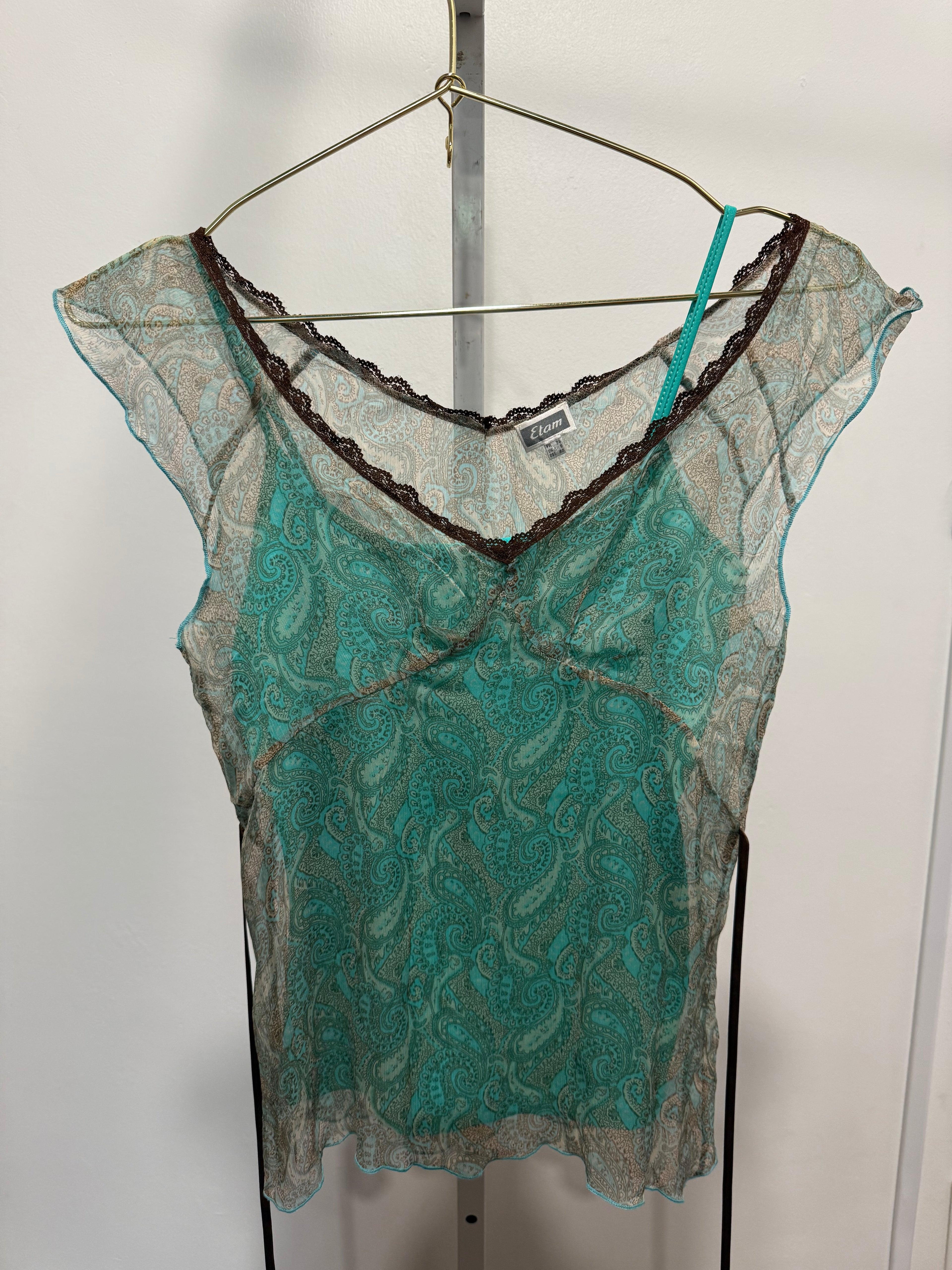 French Silk Teal Paisley Set
