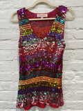 French Sequin Crochet Top