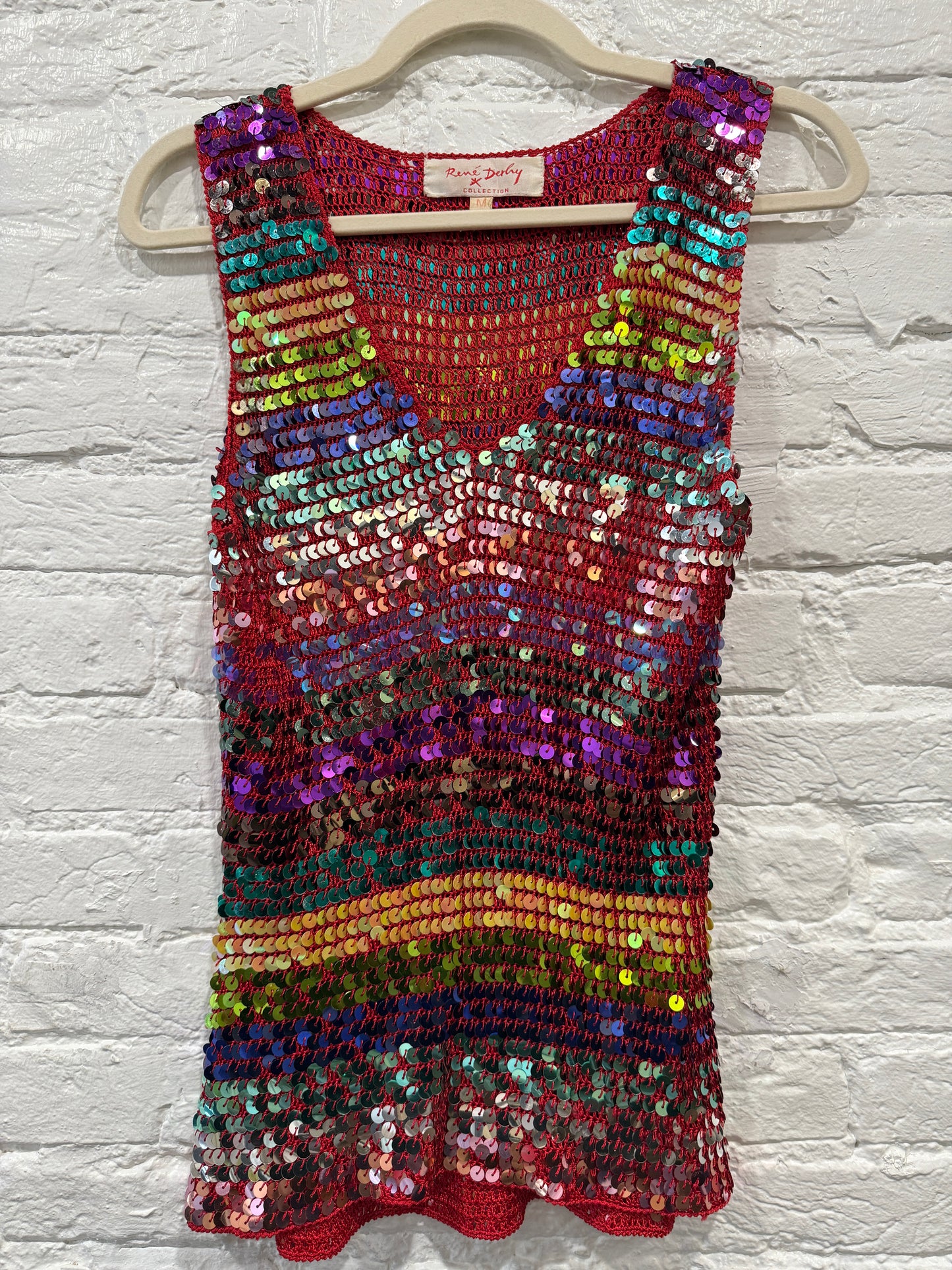 French Sequin Crochet Top