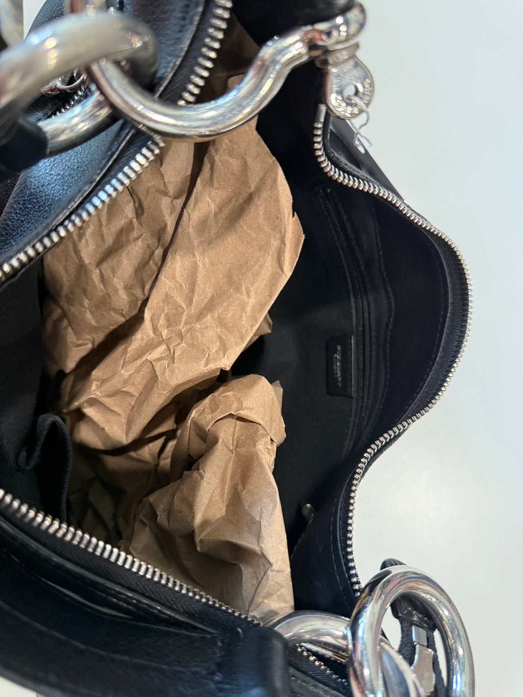 Burberry black leather purse