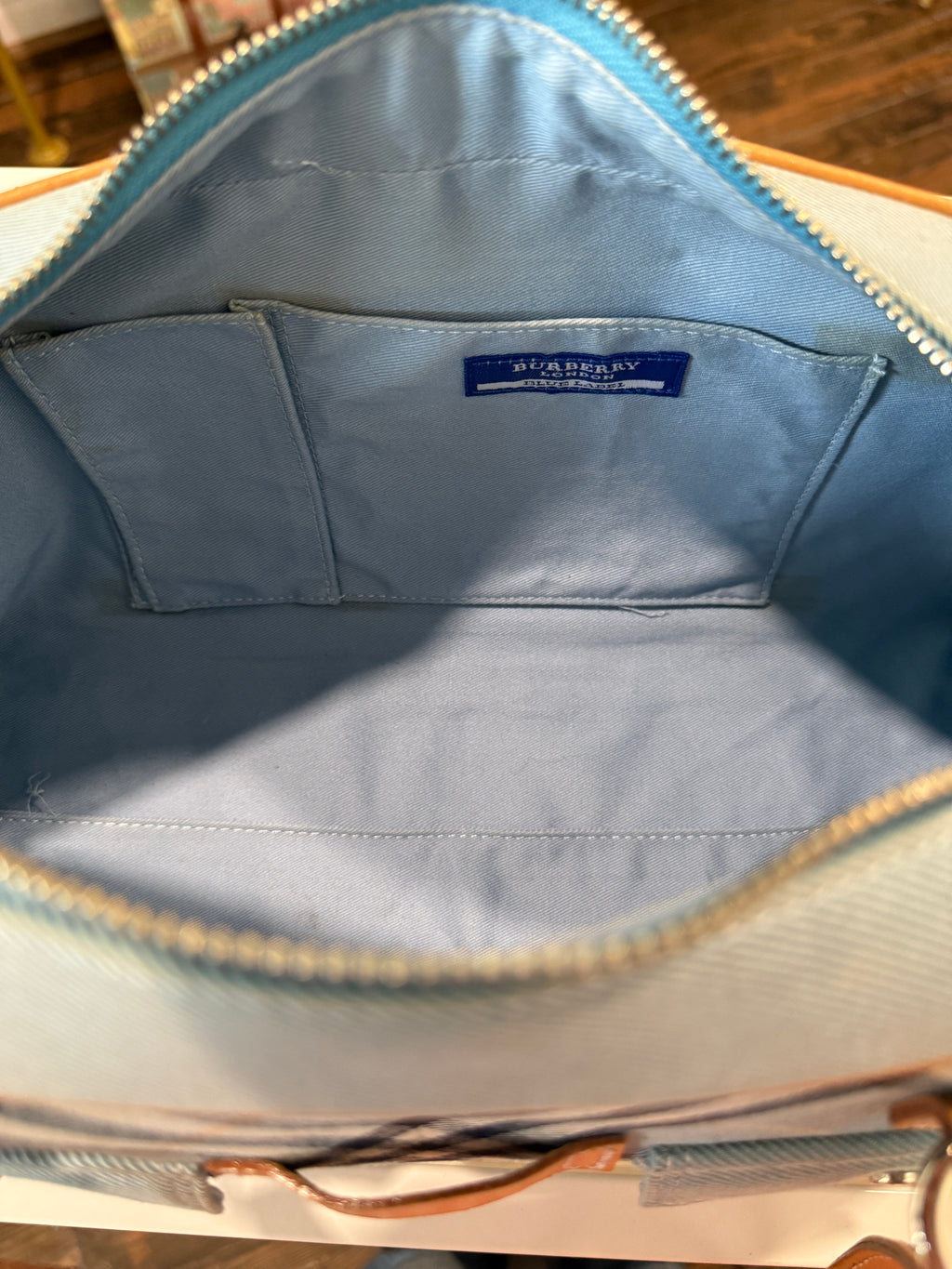 Burberry blue plaid purse