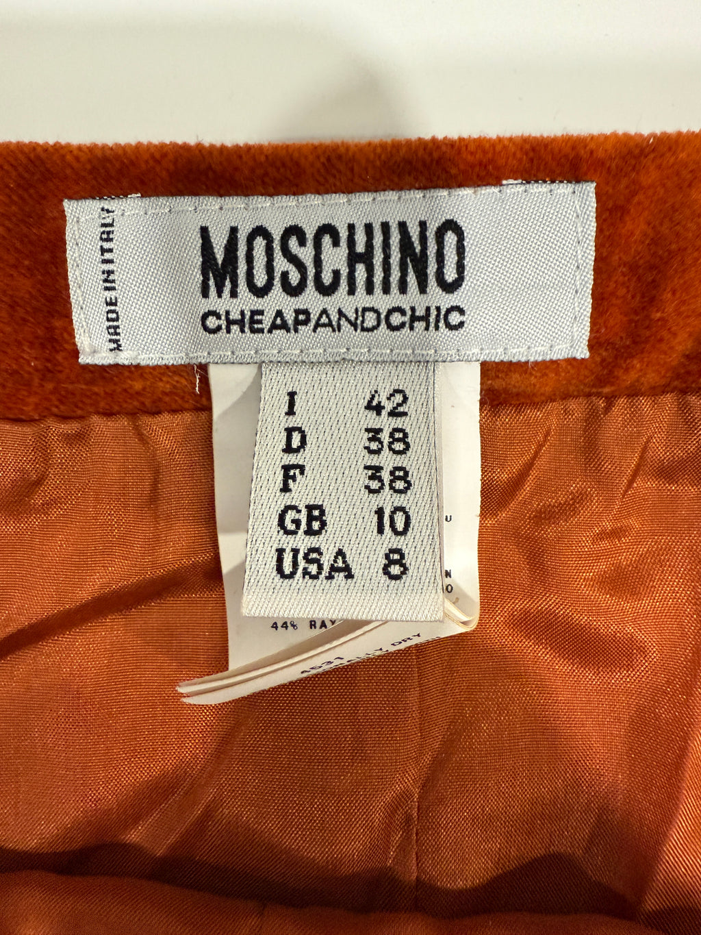 Moschino velvet midi skirt