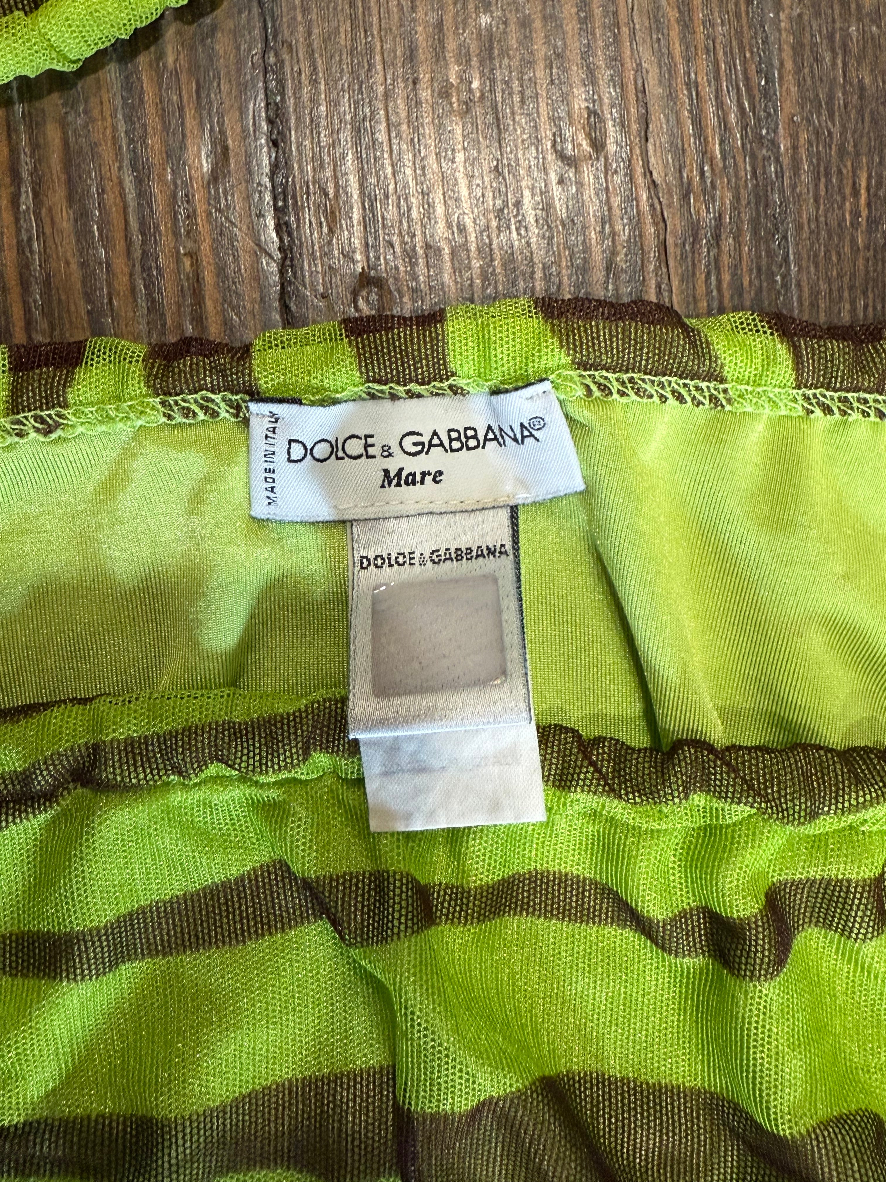 D&G Rare Mesh Green Tiger Bikini