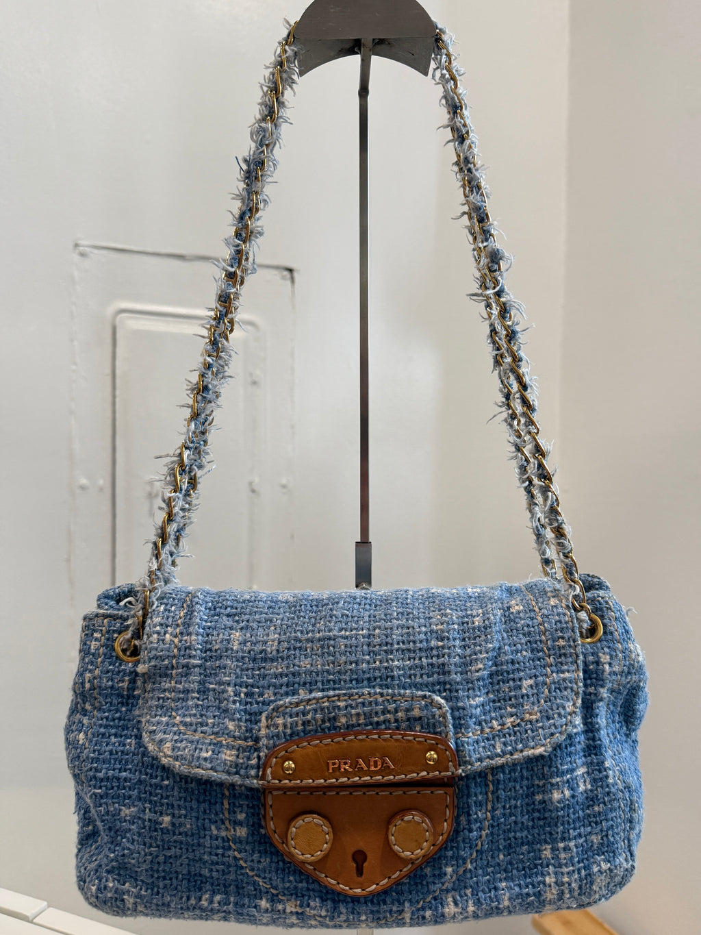 Prada Cleo Tweed Handbag