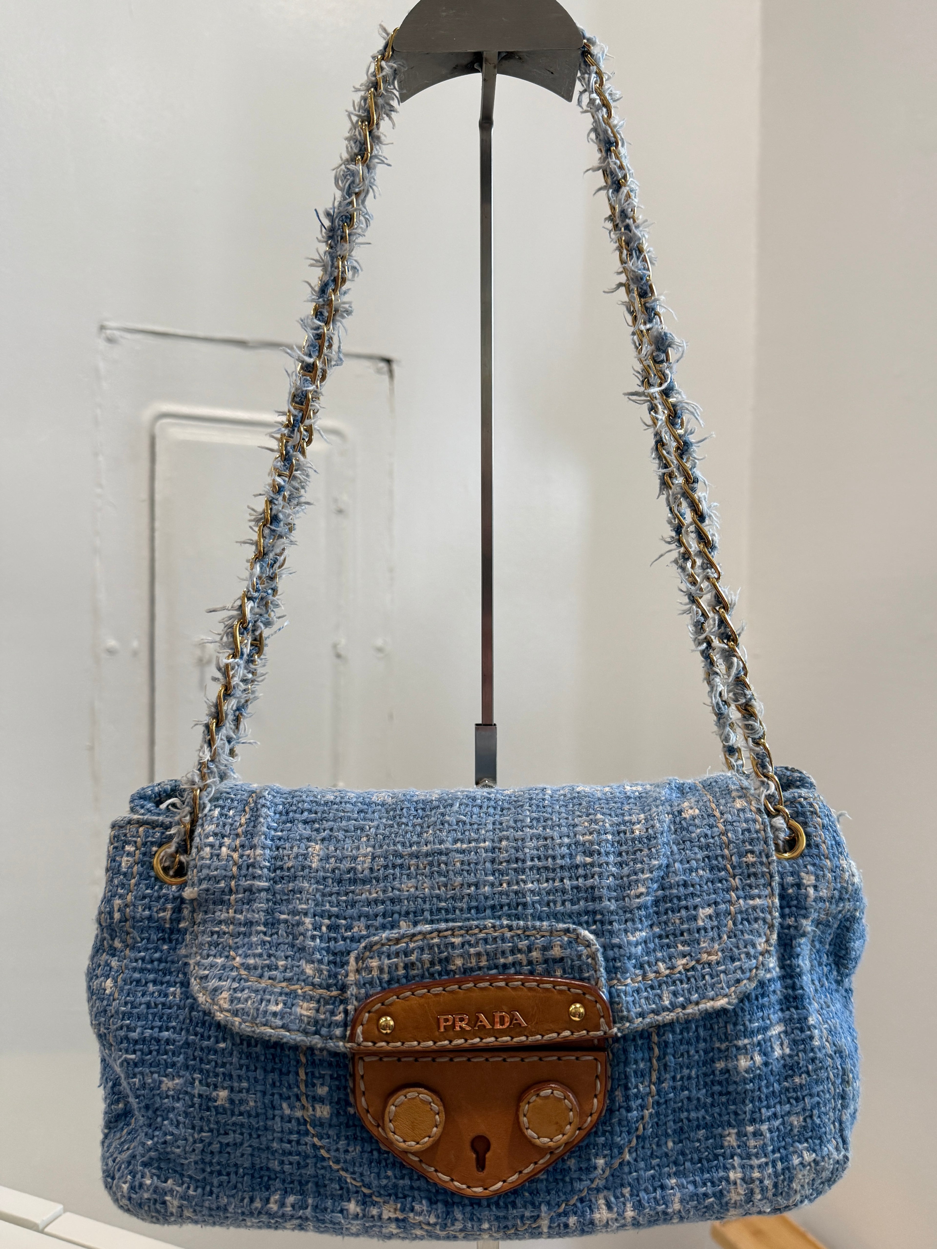 Prada Cleo Tweed Handbag