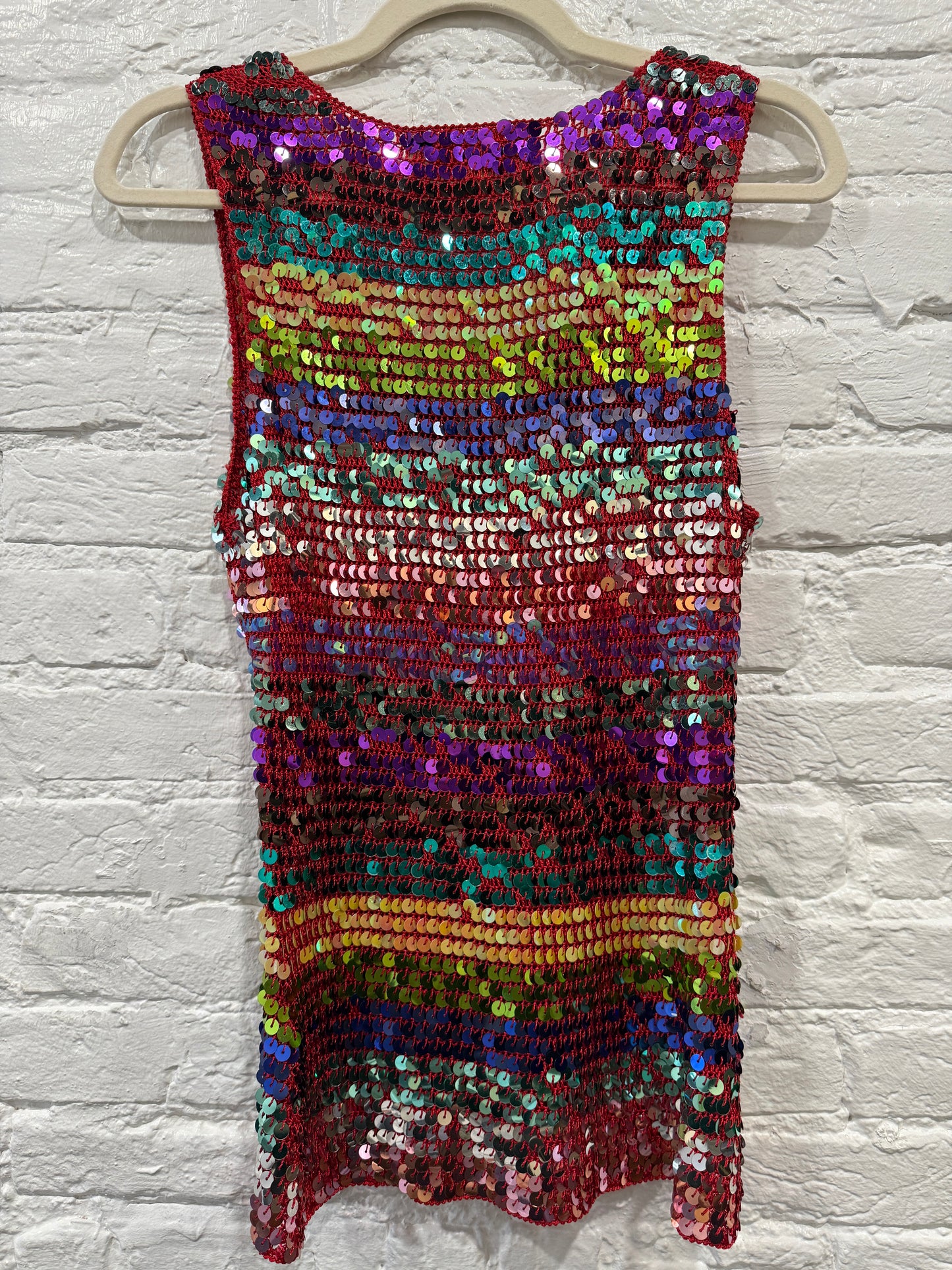 French Sequin Crochet Top