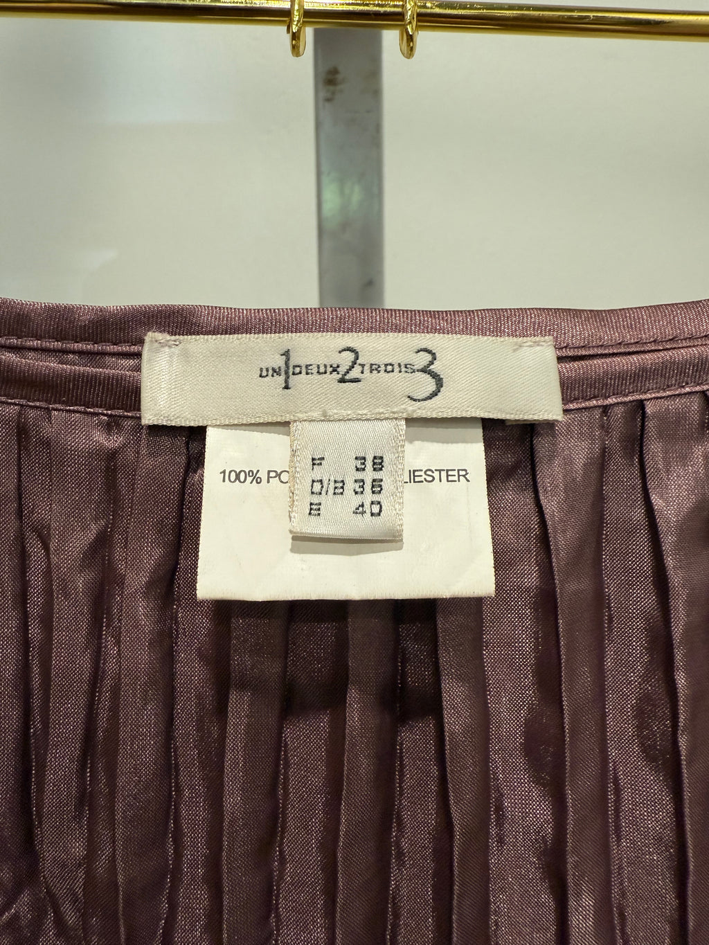 French Mauve Crinkle Skirt Set