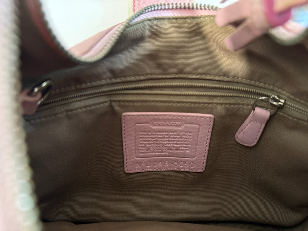 Pink Pebble Leather Handbag