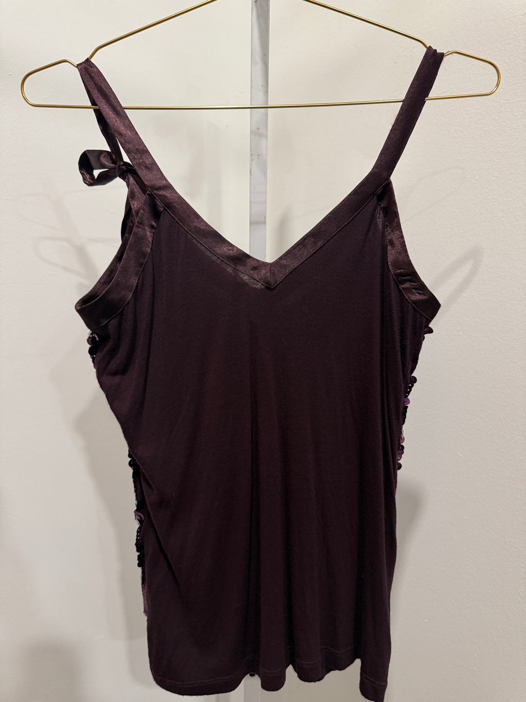 Purple sequin top