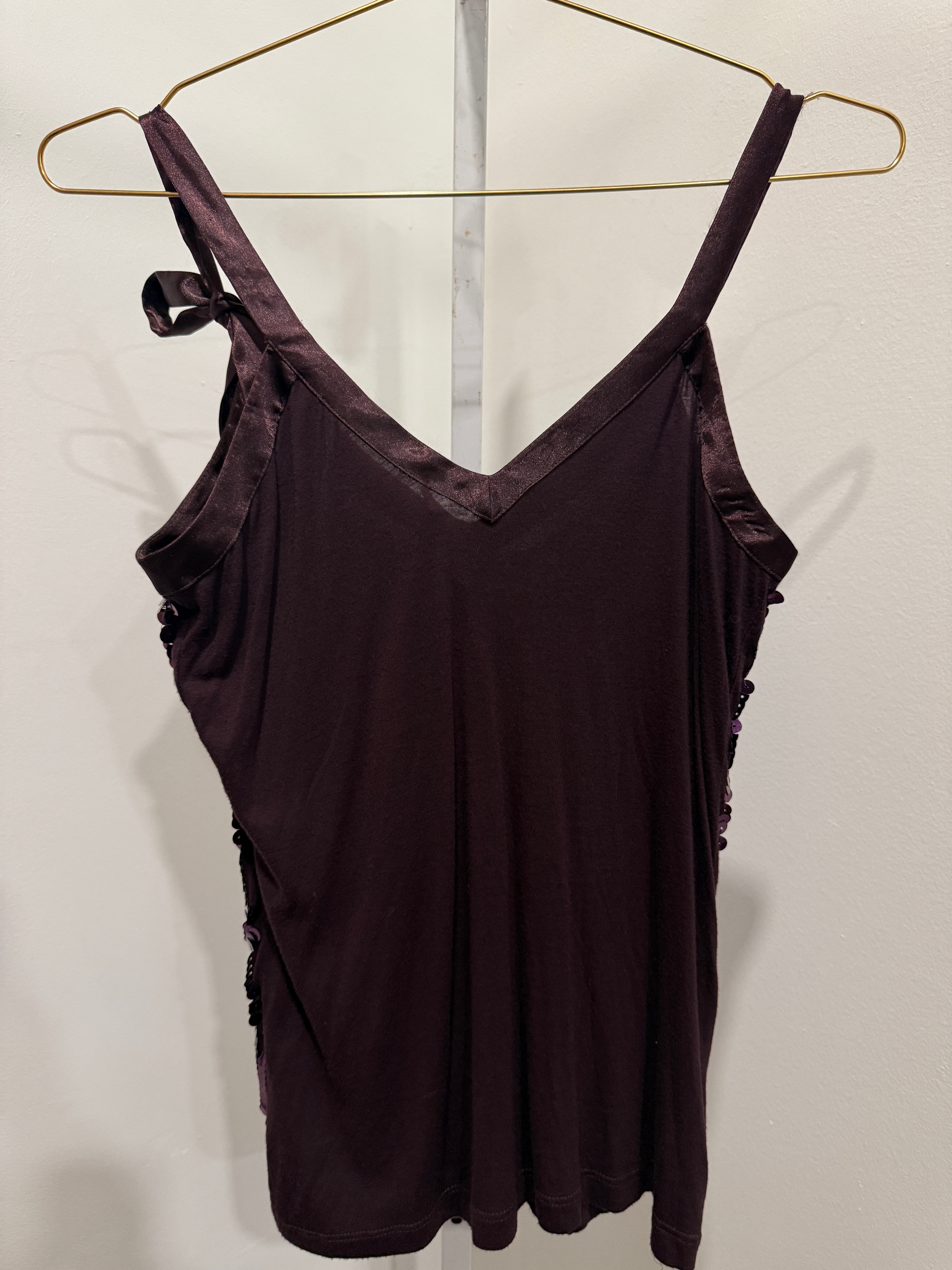 Purple sequin top