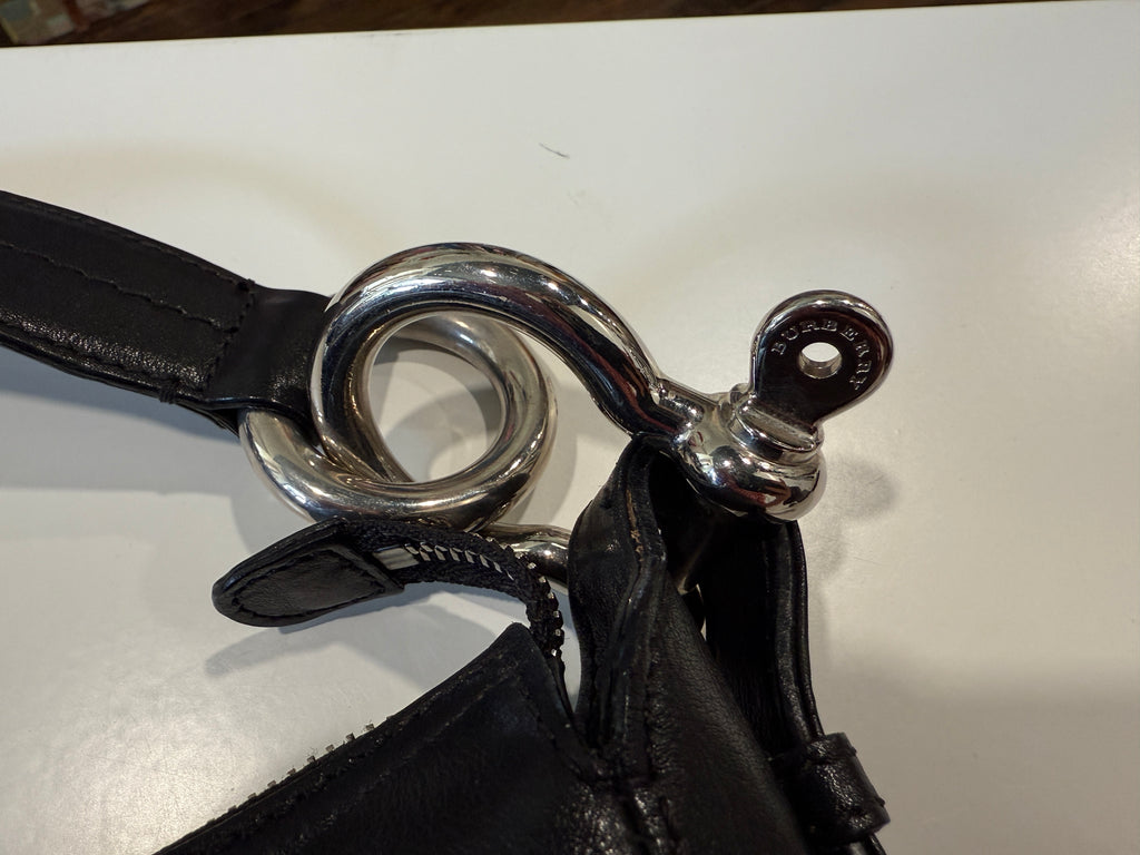 Burberry black leather purse