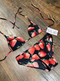 Vtg Cavalli Strawberry Bikini set as is