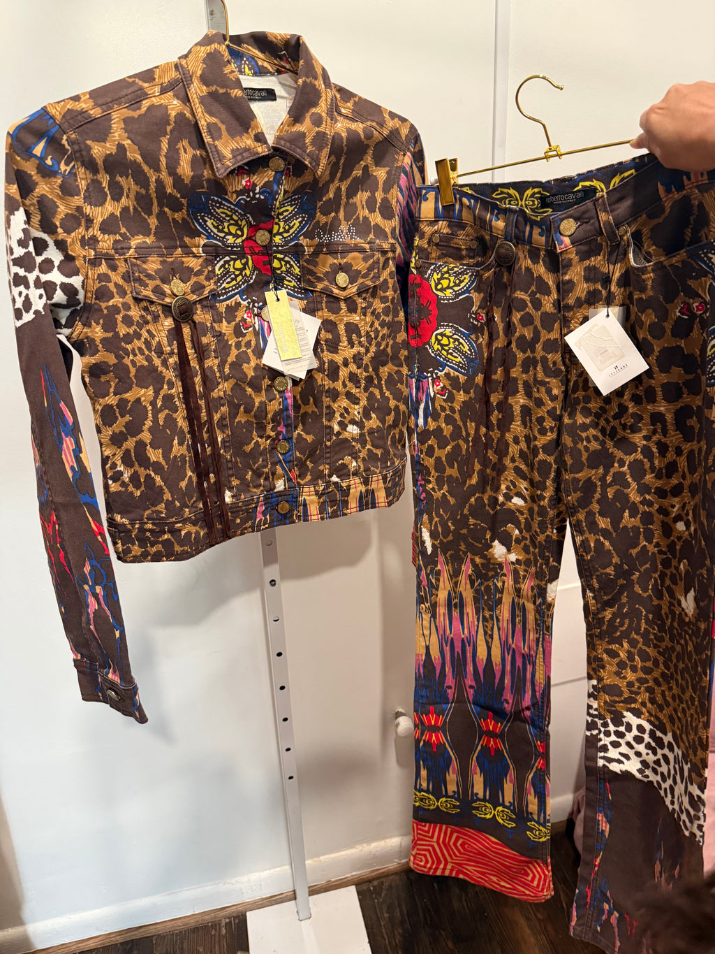 Roberto Cavalli leopard multicolor set