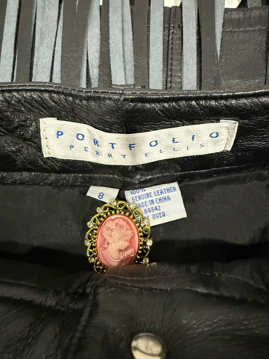 Perry Ellis by Marc Jacobs 1992 Leather Skirt