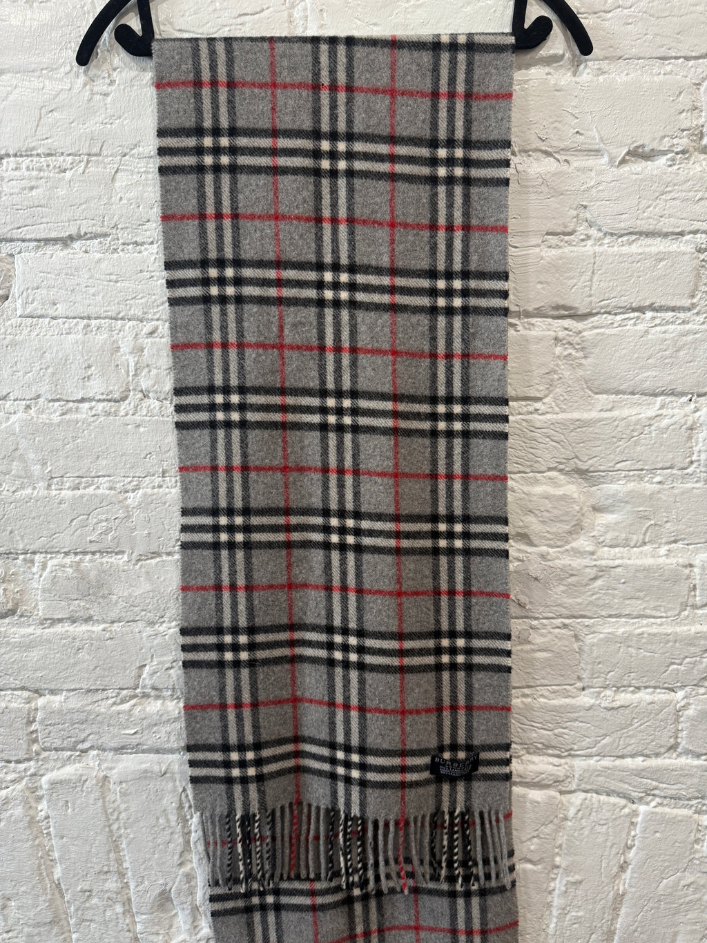 Burberry Lambwool Gray Scarf