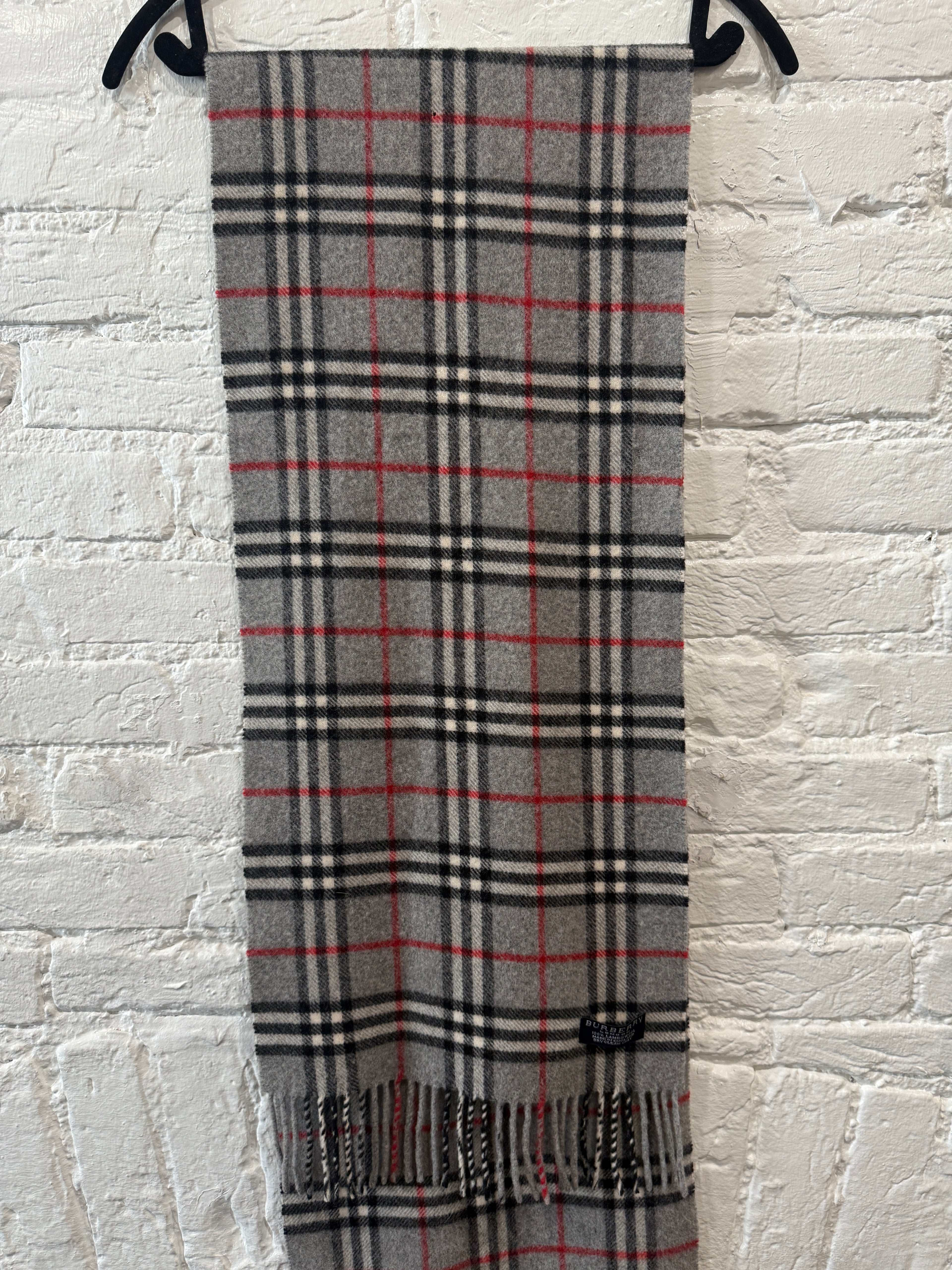 Burberry Lambwool Gray Scarf