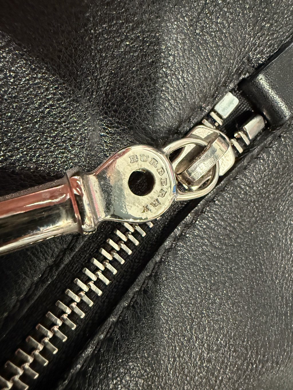 Burberry black leather purse