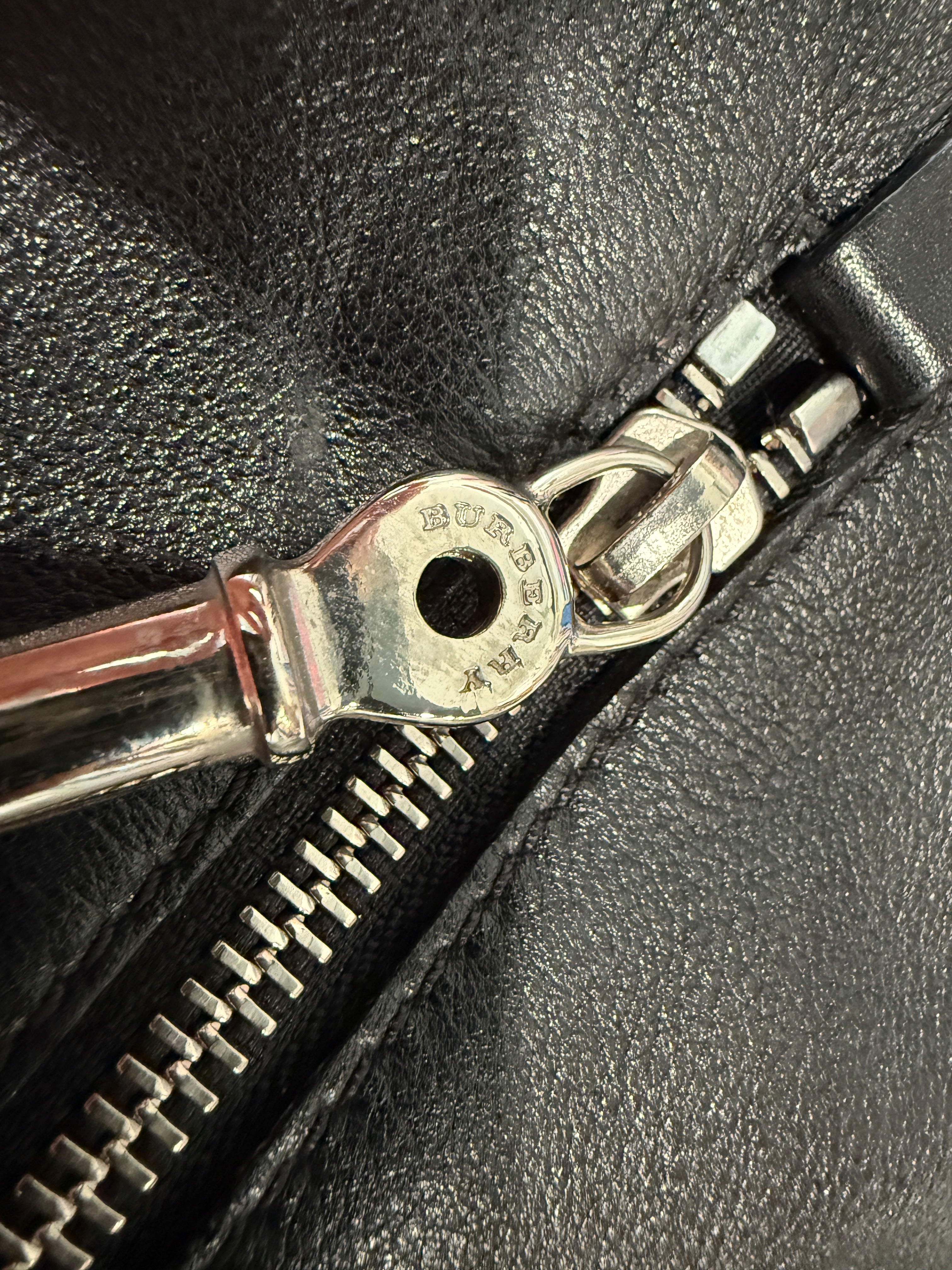 Burberry black leather purse