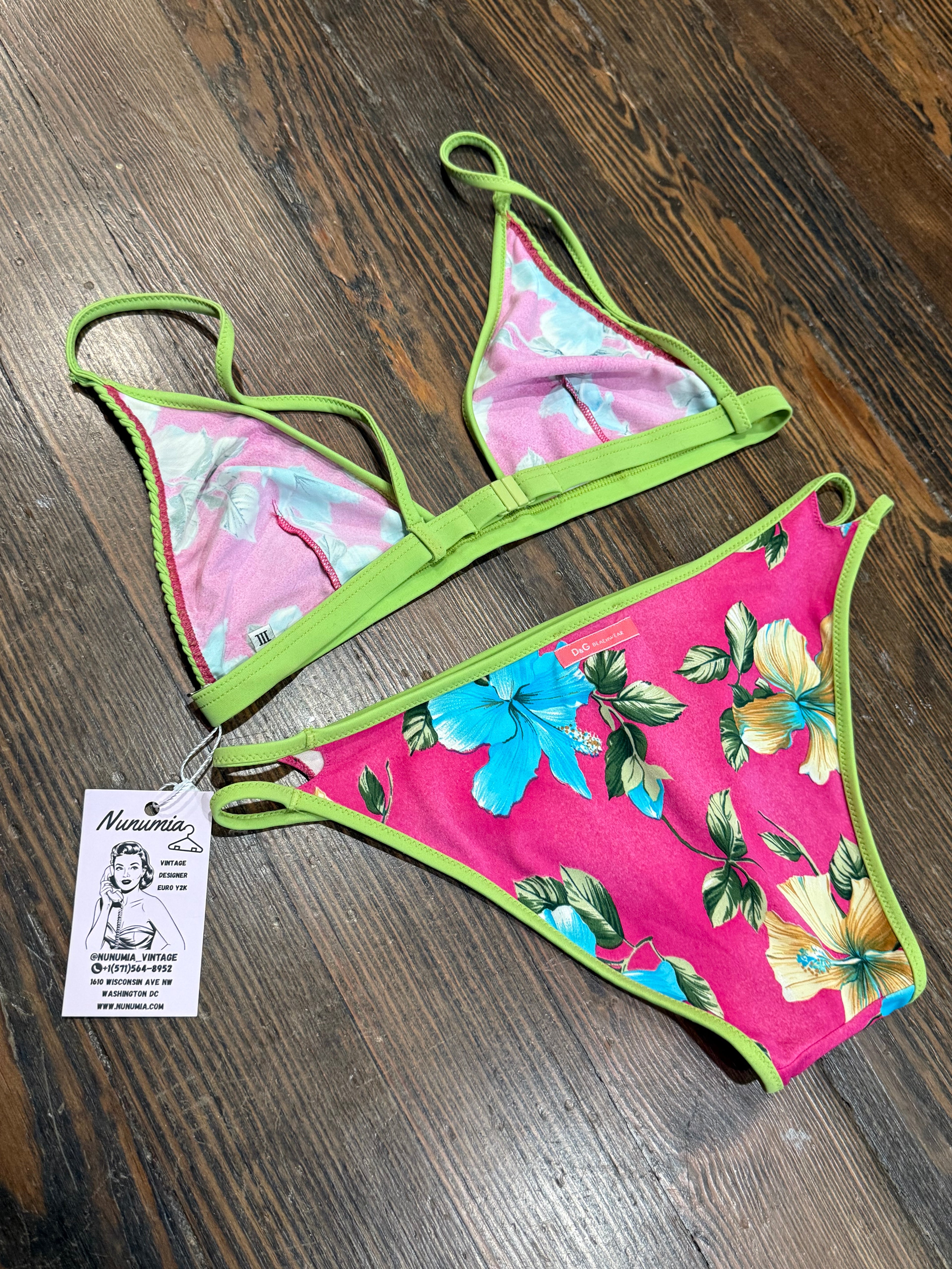 D&G Dolce & Gabbana Floral Bikini Set