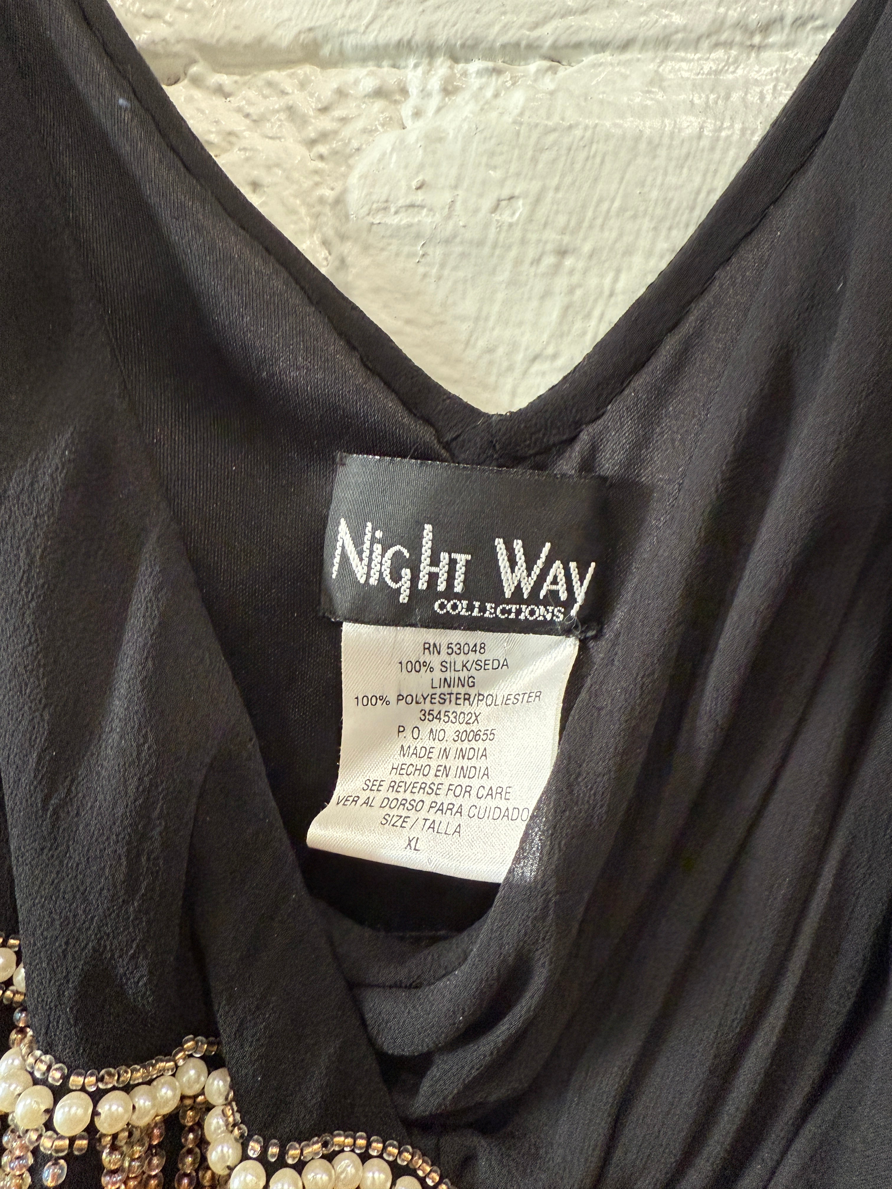 Night way beaded top