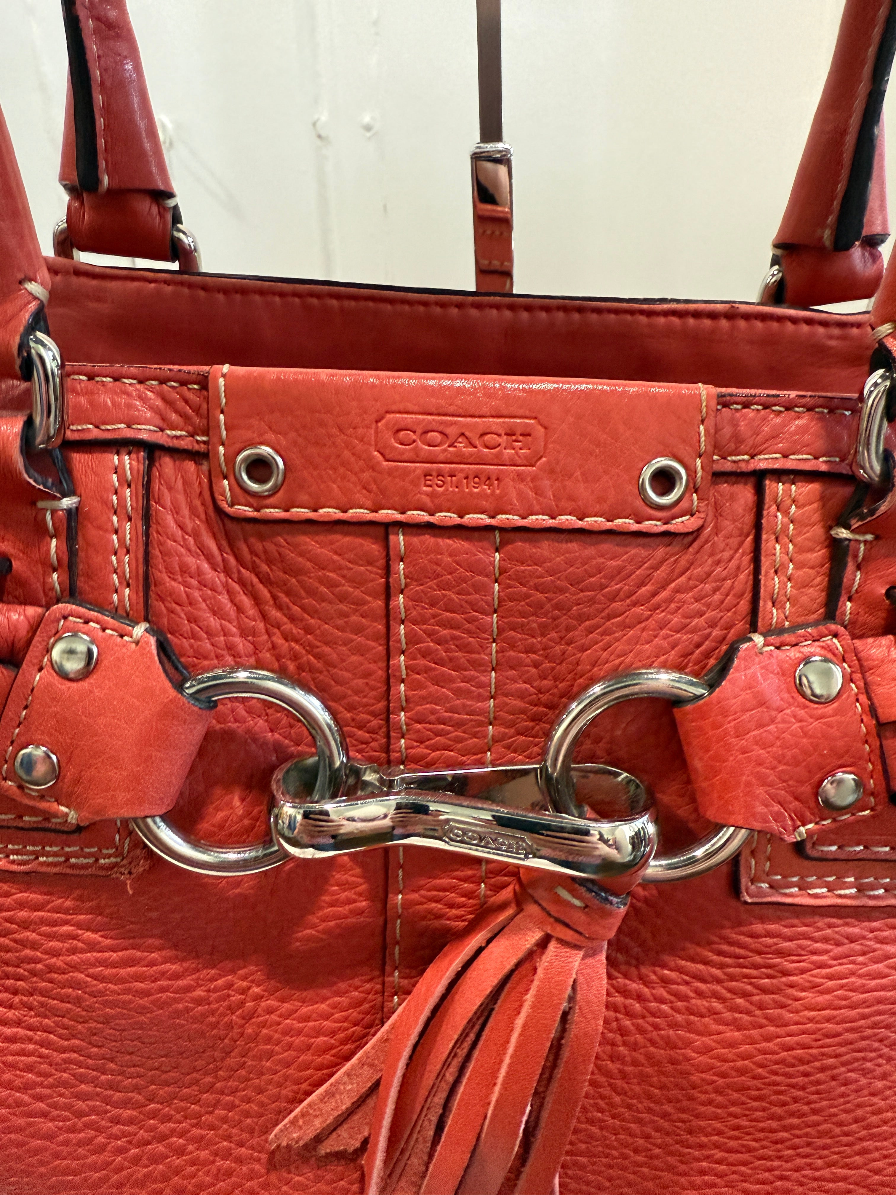 Orange Coach Handbag