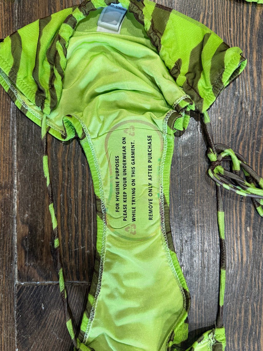 D&G Rare Mesh Green Tiger Bikini