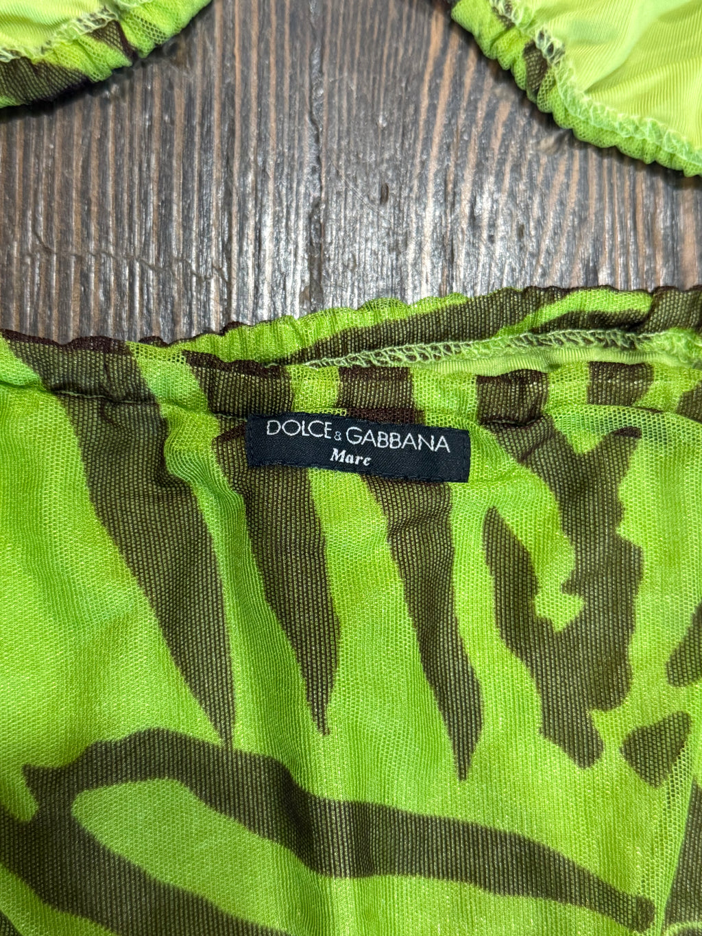 D&G Rare Mesh Green Tiger Bikini