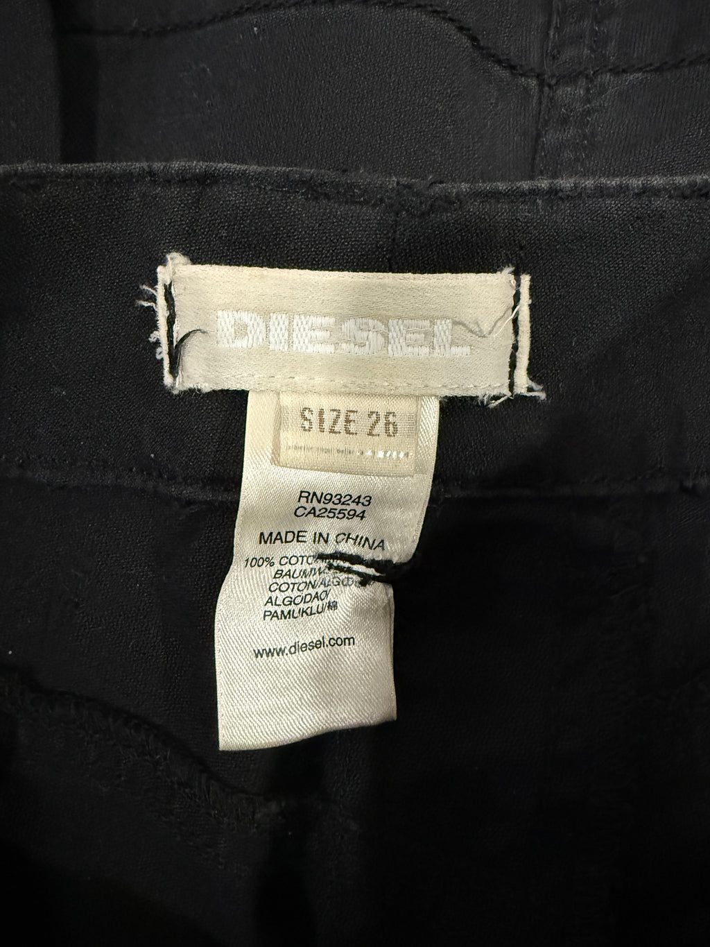 Diesel Black Midi Skirt