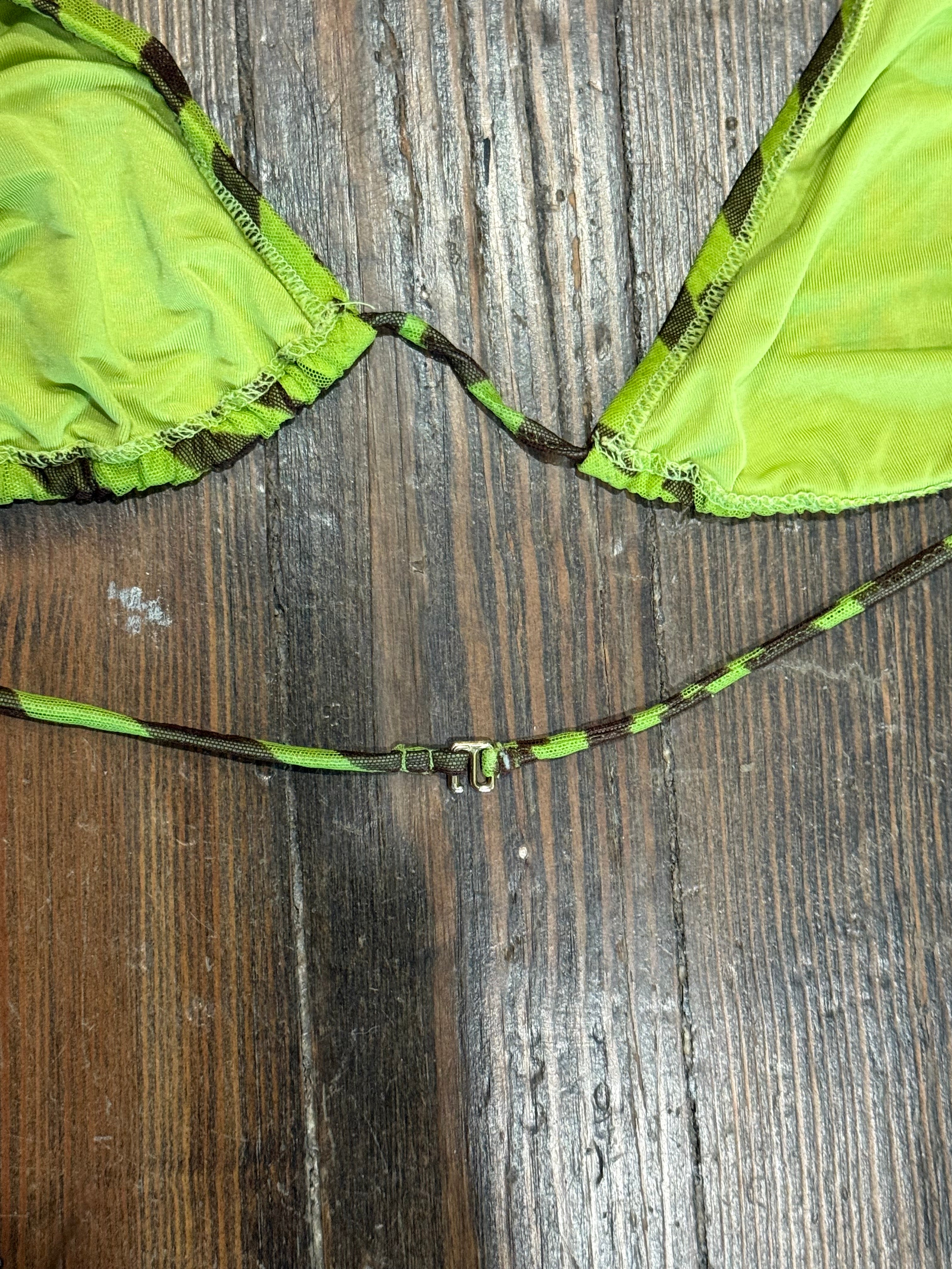D&G Rare Mesh Green Tiger Bikini