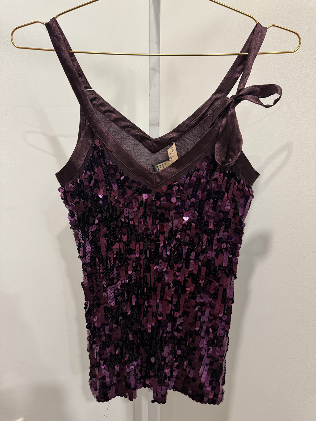 Purple sequin top