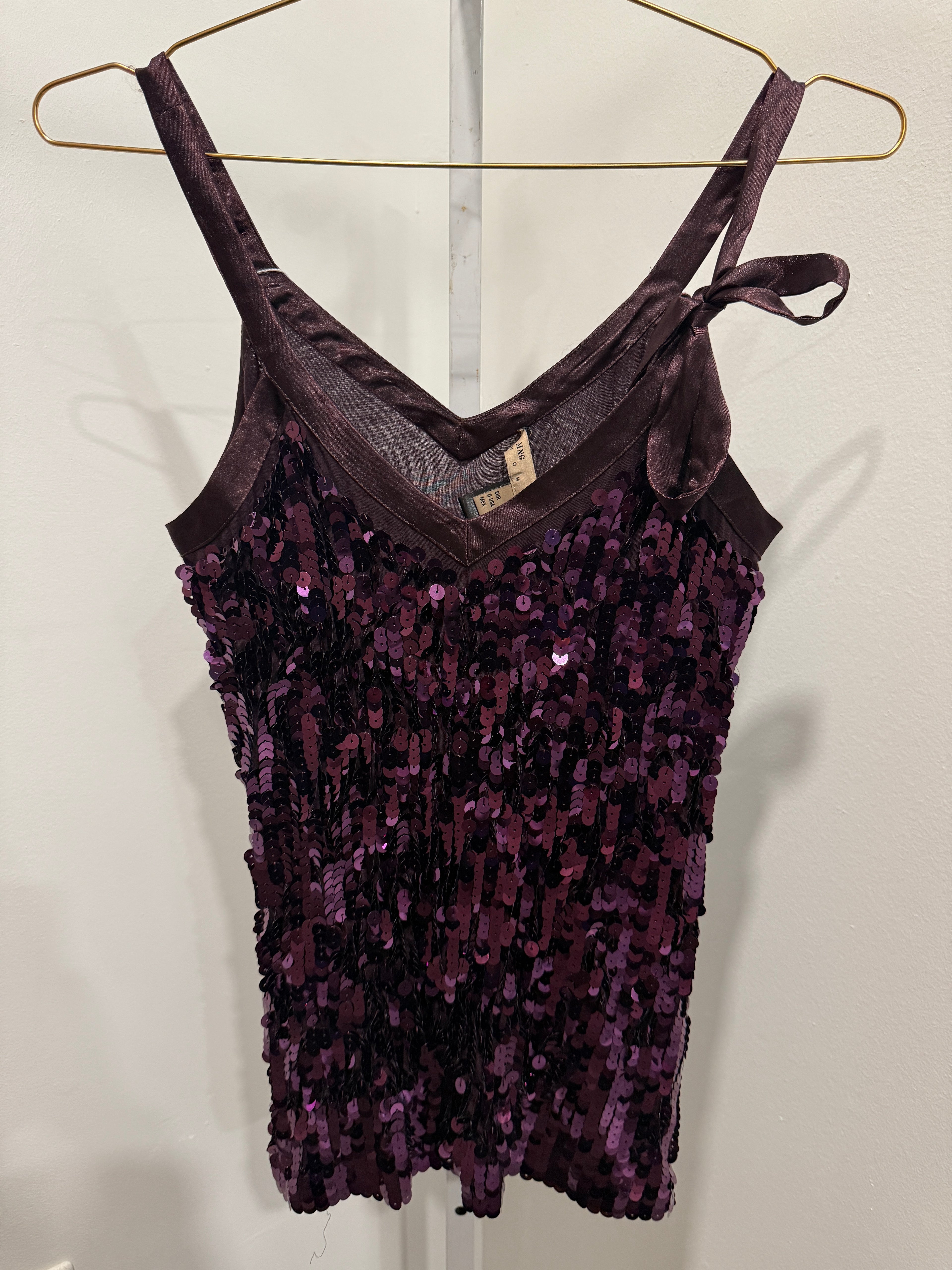 Purple sequin top