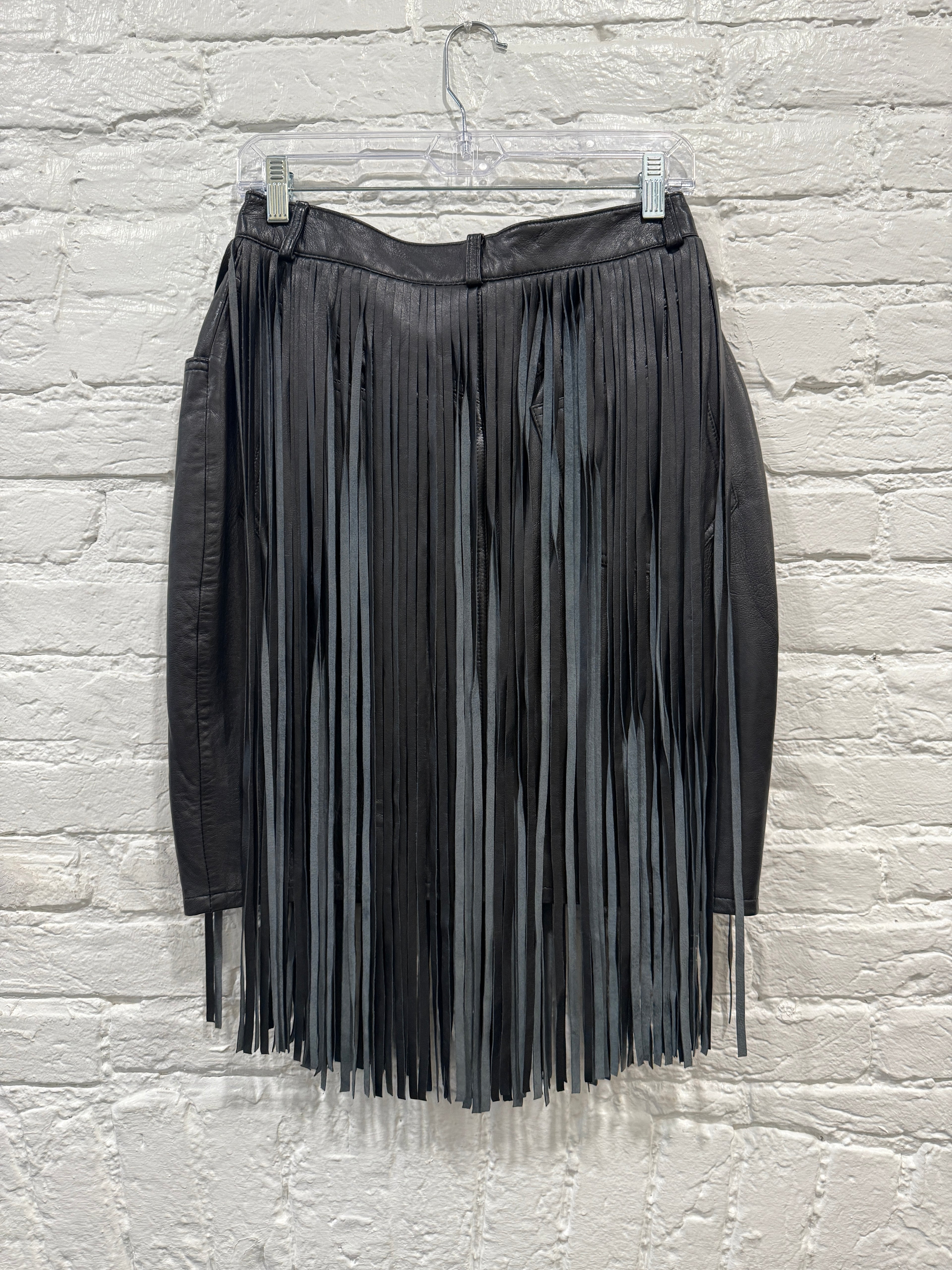 Perry Ellis by Marc Jacobs 1992 Leather Skirt