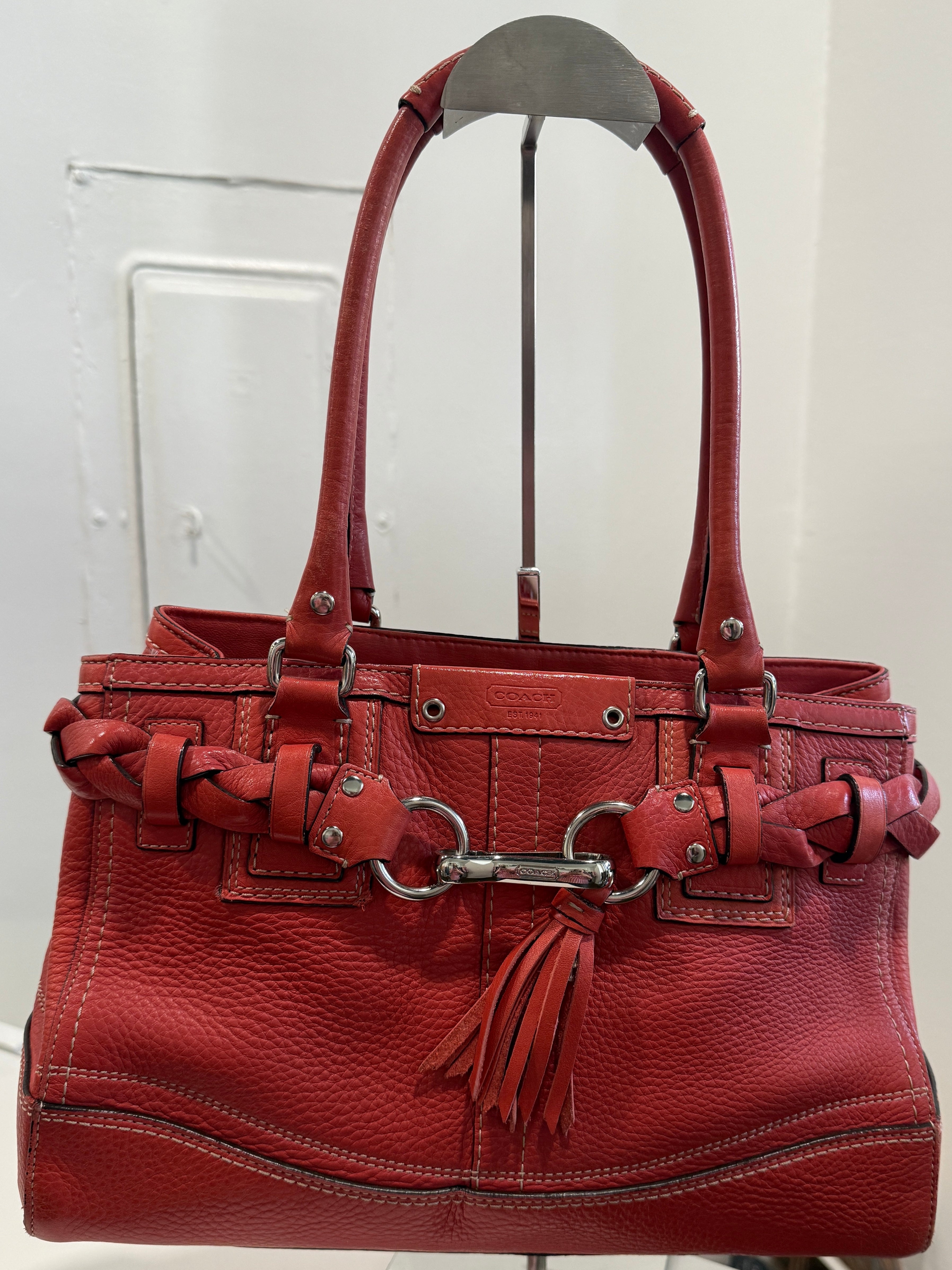 Orange Coach Handbag