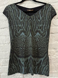 Roberto Cavalli Green Cheetah Print