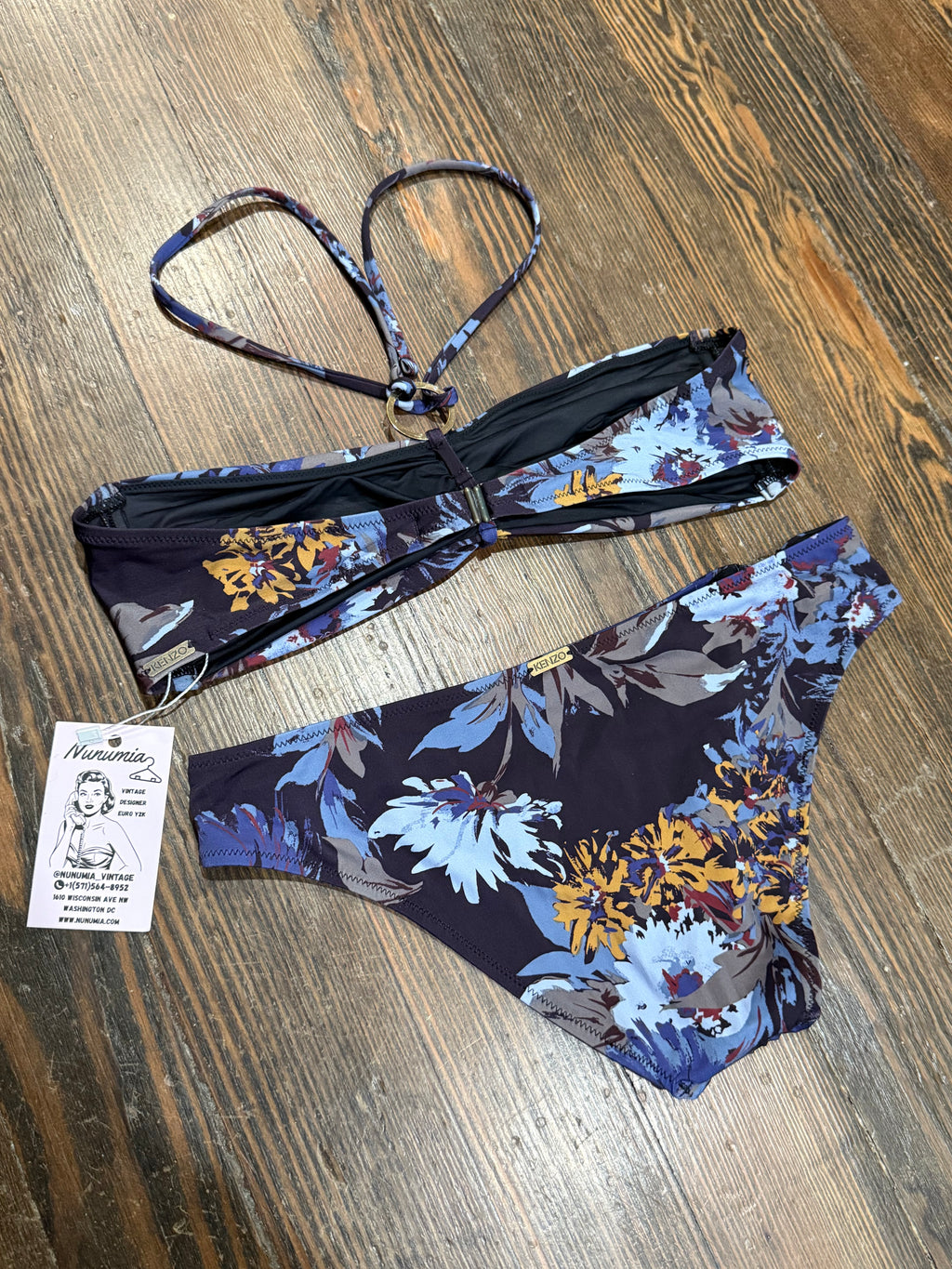 Kenzo Bandage Bikini Set (navy/black)