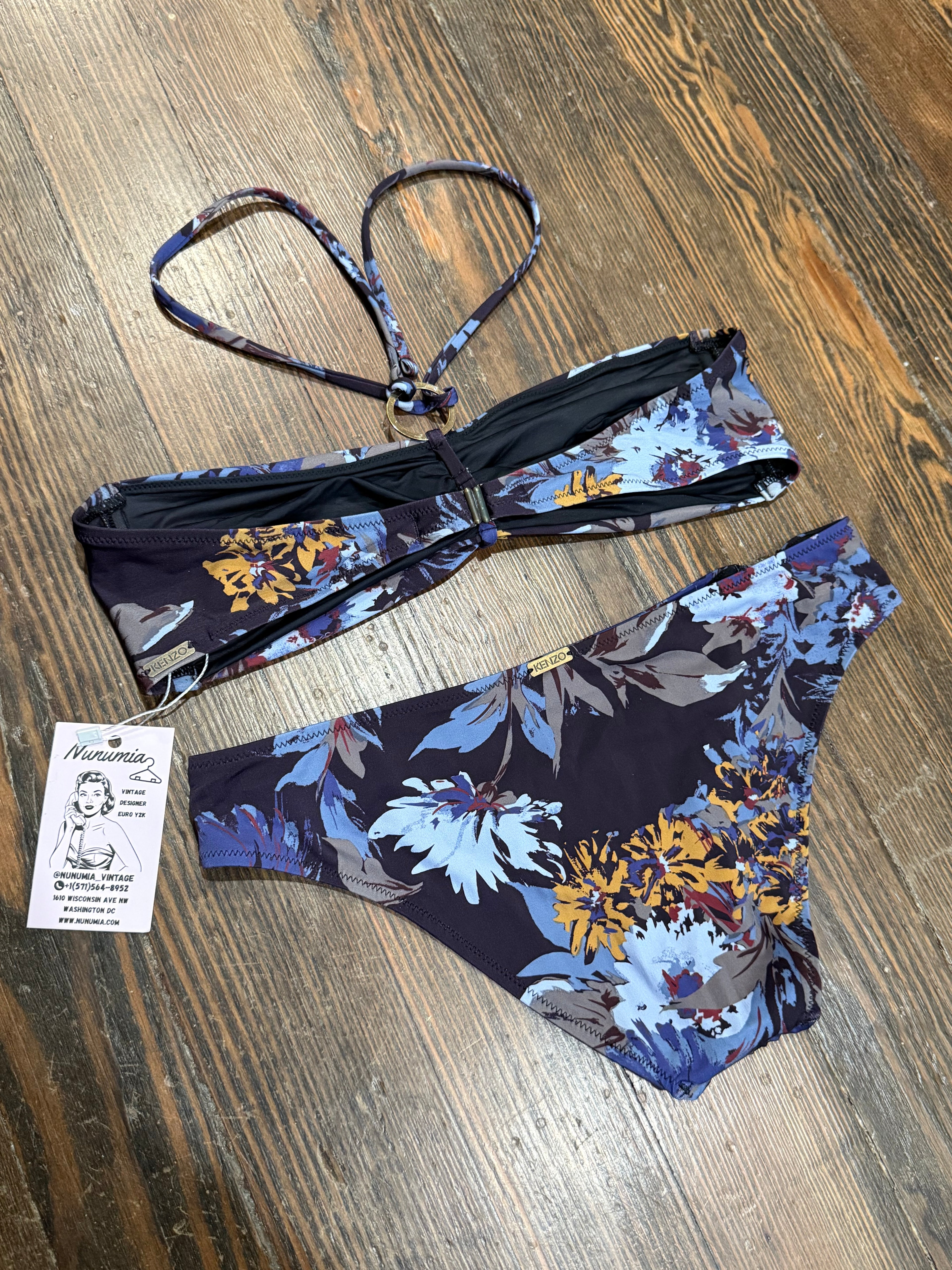 Kenzo Bandage Bikini Set (navy/black)