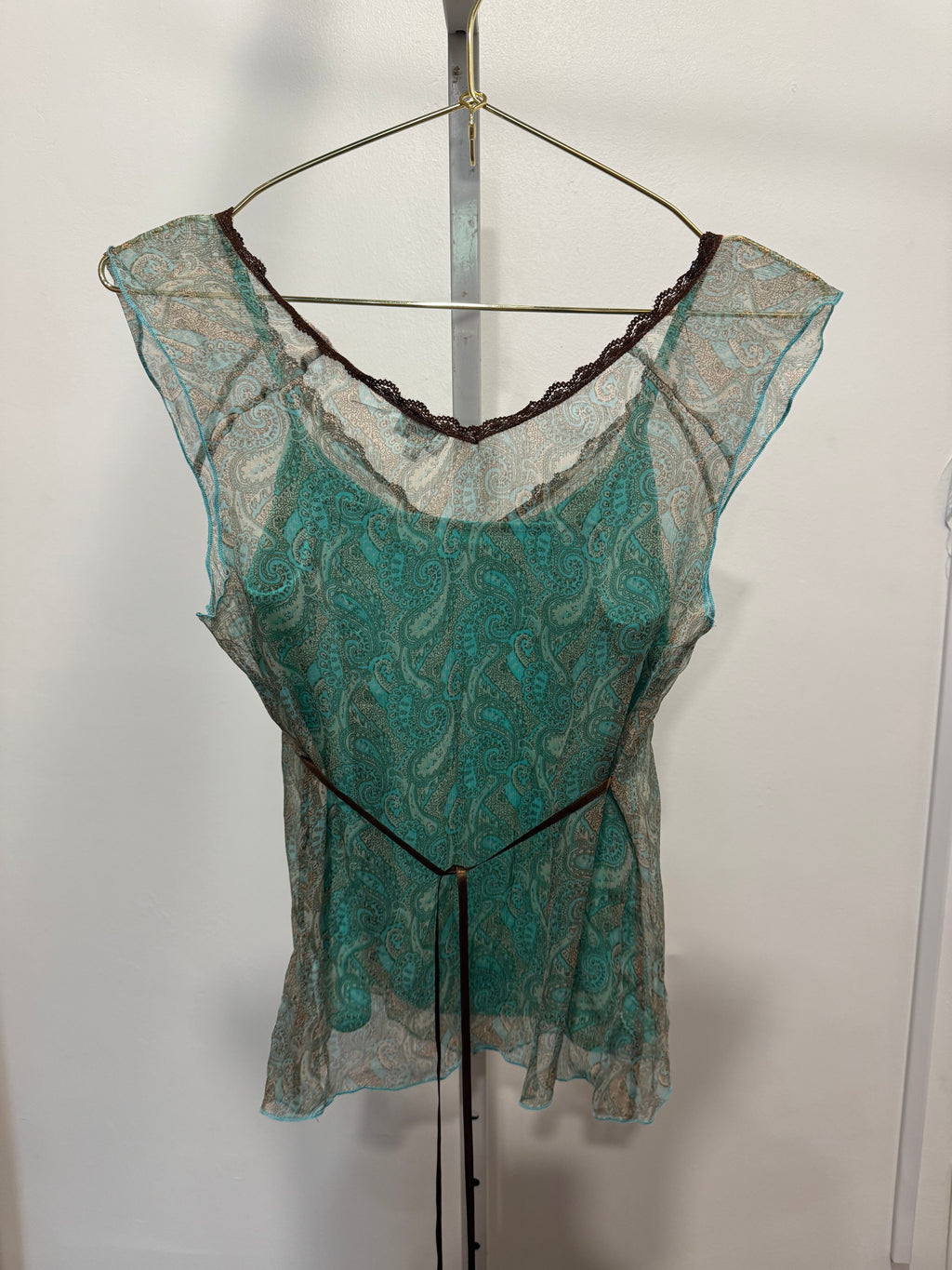 French Silk Teal Paisley Set