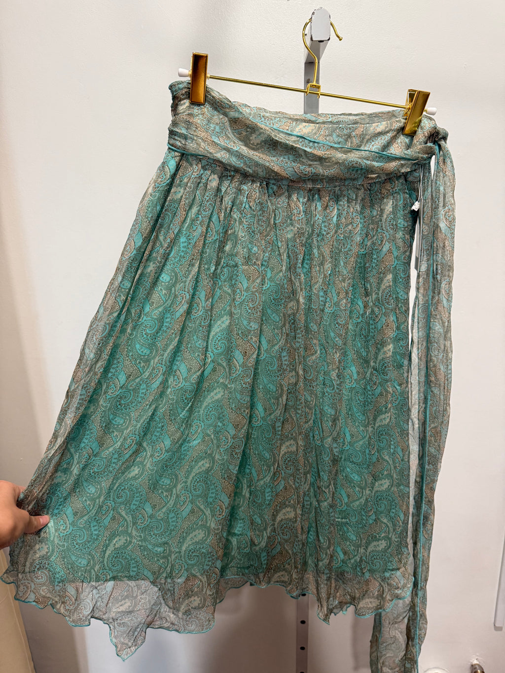 French Silk Teal Paisley Set