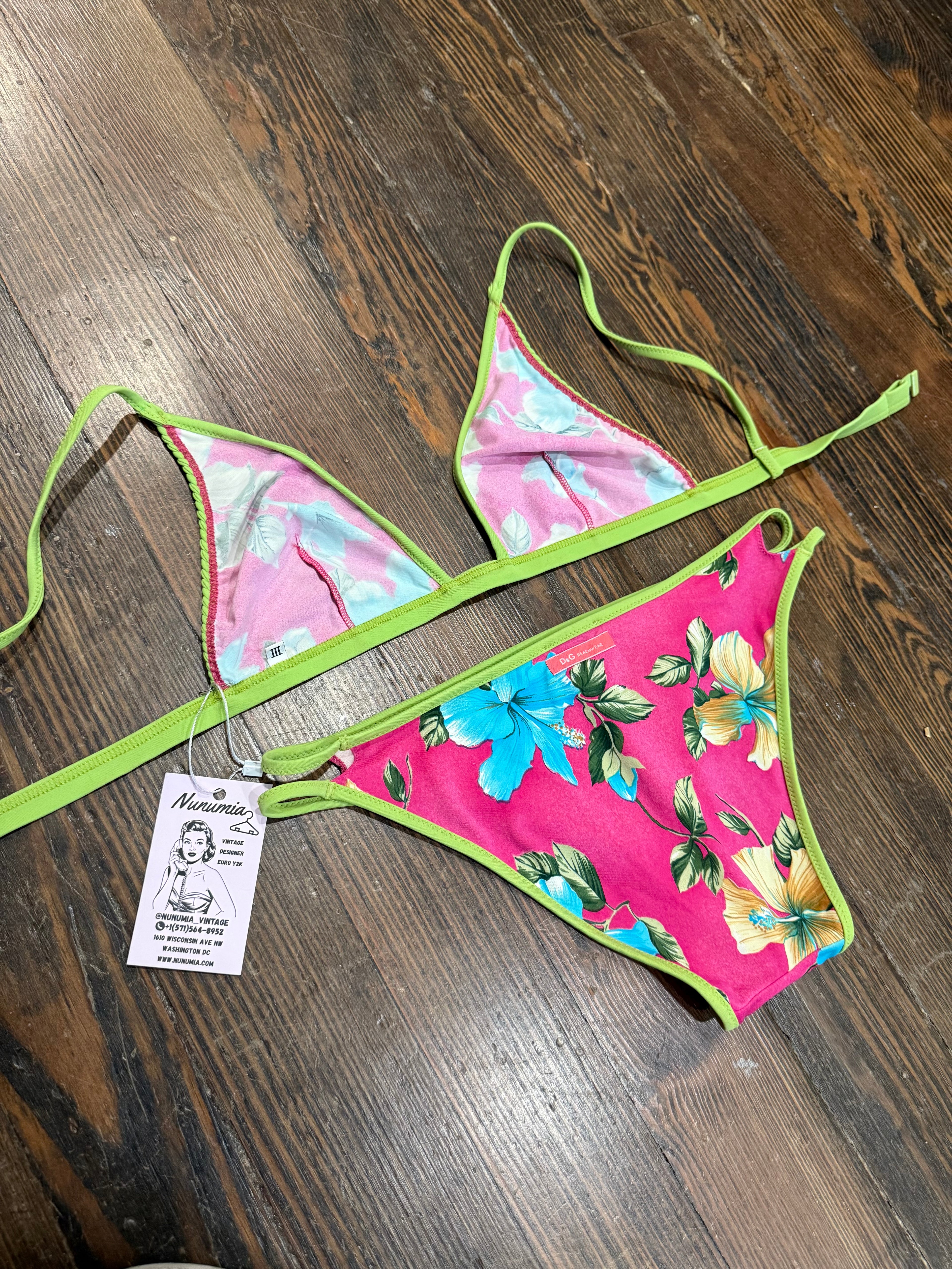 D&G Dolce & Gabbana Floral Bikini Set