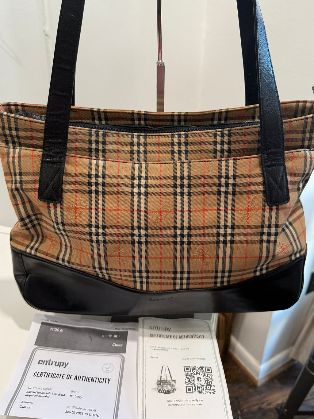 Burberry Plaid Diaper Bag
